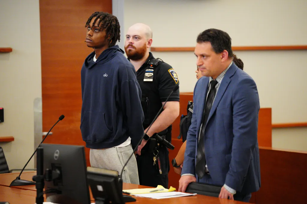 Chase Lackard in court during his arraignment in Bronx Supreme Court.