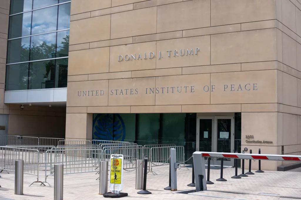 Exterior of the Donald J. Trump United States Institute of Peace building in Washington D.C.