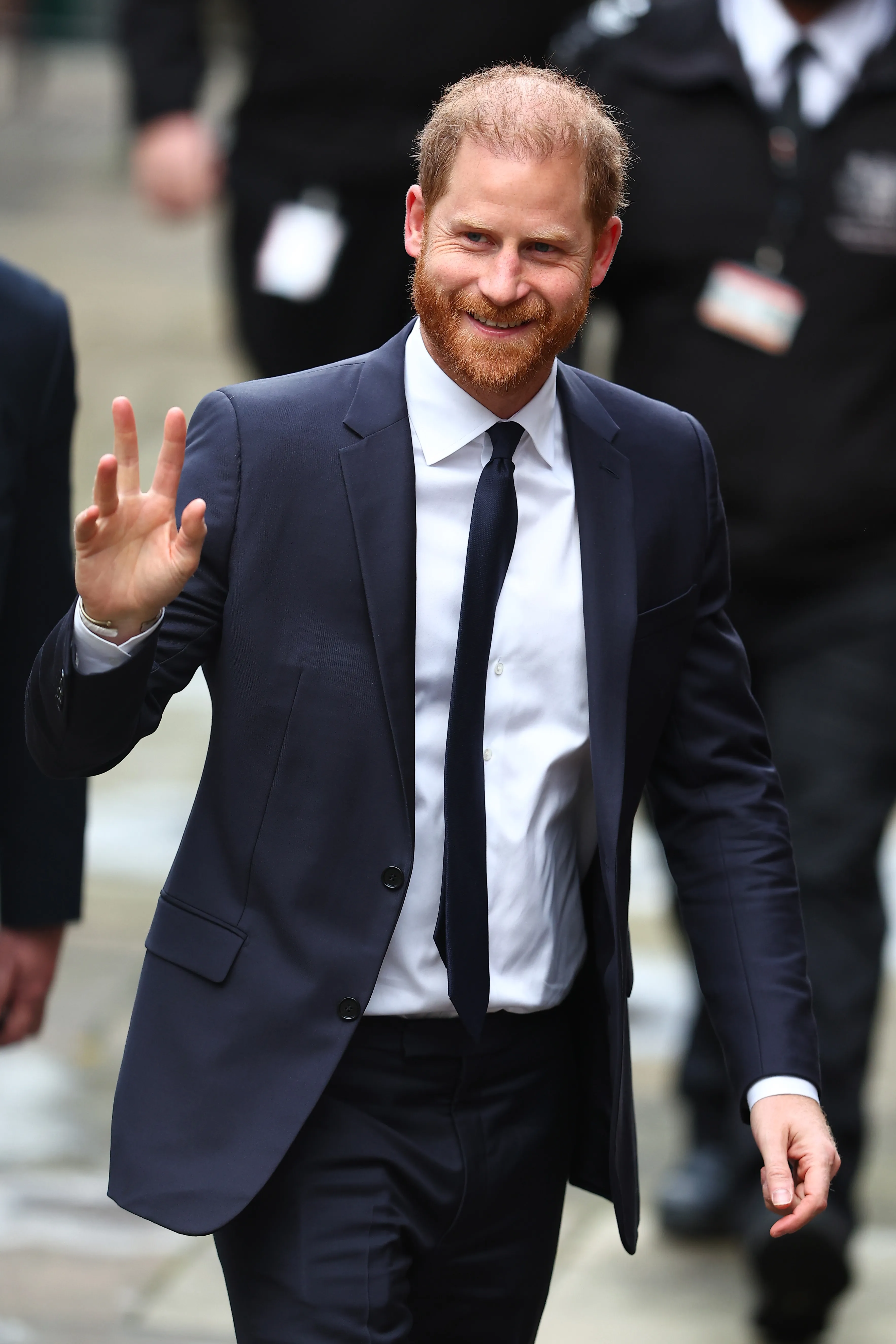 Prince Harry, Duke of Sussex, arrives at The Royal Courts of Justice.