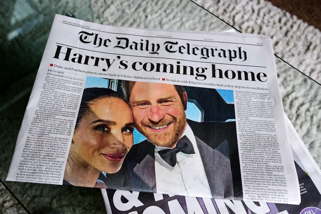 The Daily Telegraph front page with the headline 