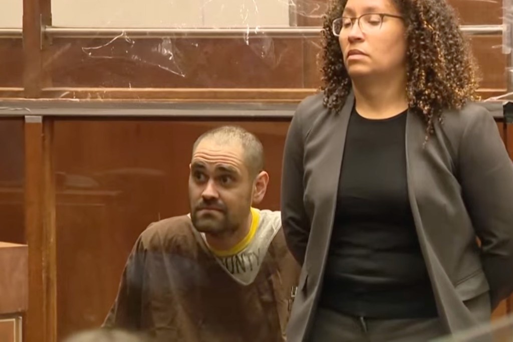 Nick Reiner appearing in court in Los Angeles.