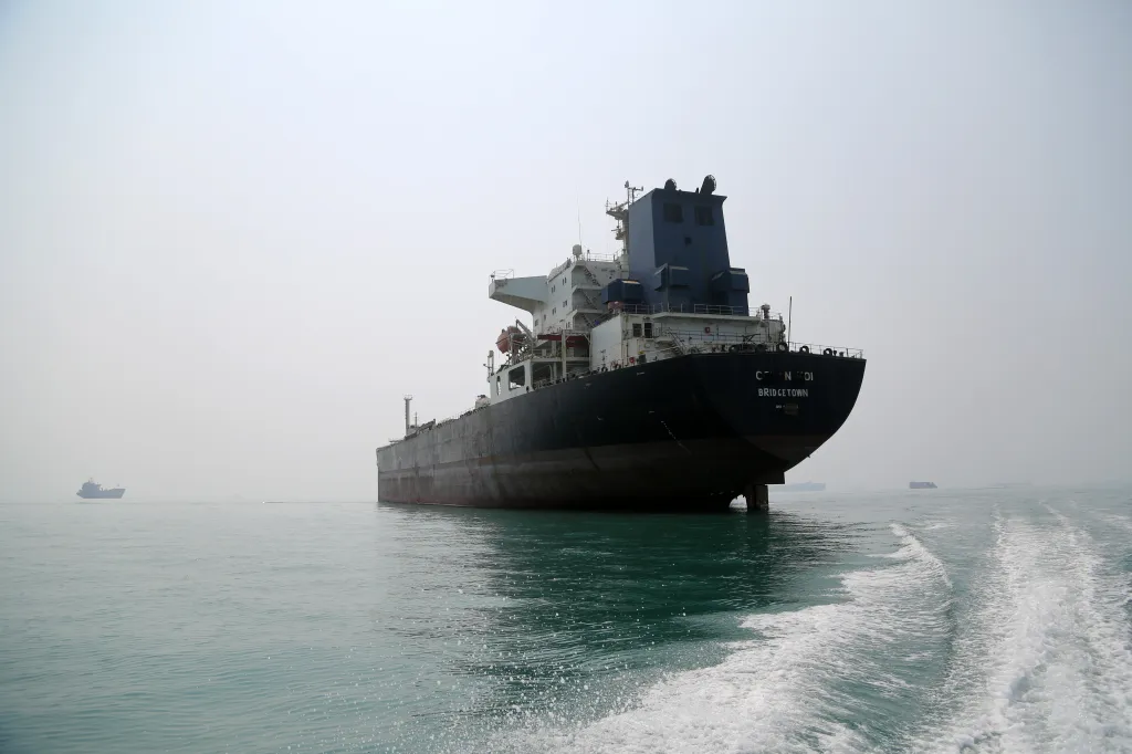 Commercial vessels and oil tankers sit anchored in the waters off Bandar Abbas in southern Iran's Hormozgan Province on on Sept. 9, 2026. 