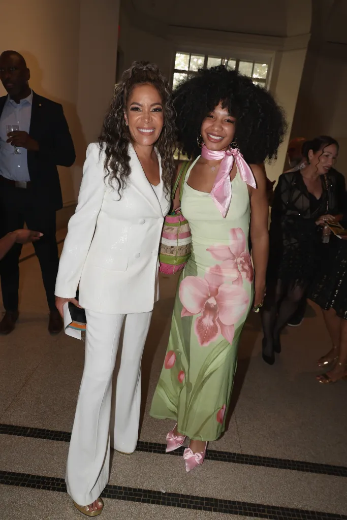 Sunny Hostin and Paloma Hostin smiling while posing at the 2026 Moving Mountains For The Arts Gala.