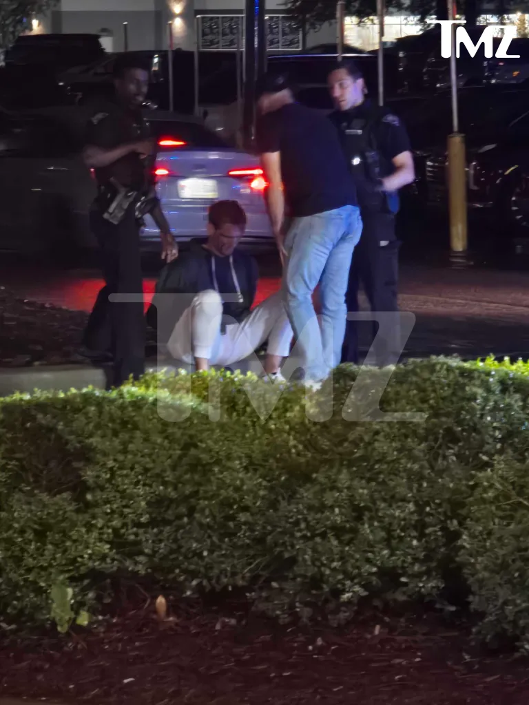 Brian Hickerson being cuffed by police in South Carolina.