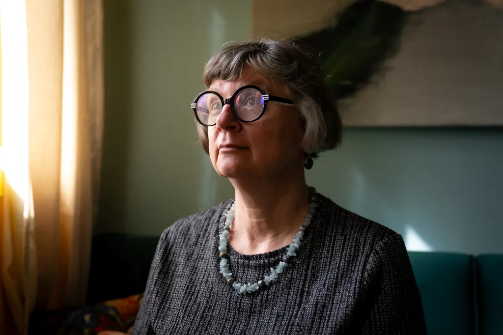 Lisa Moore, Director of Women's Gender and Sexuality Studies at the University of Texas, in her office.