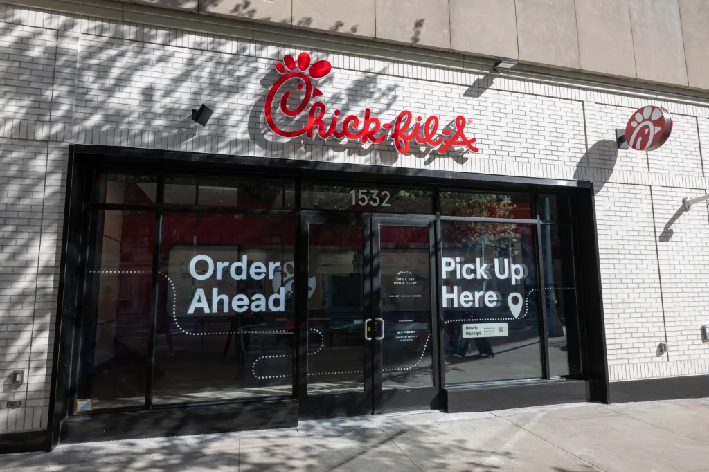 Chick-fil-A seatless restaurant in New York City with 