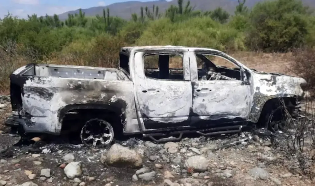 Prosecutors say the men were killed during an attempt to steal their pickup truck, which was later found burned near their bodies.