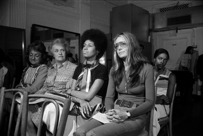  Betty Friedan, Elinor Guggenheimer and Eleanor Holmes Norton, at an early meeting of the National Women's Political Caucus in New York, July 19, 1971. 