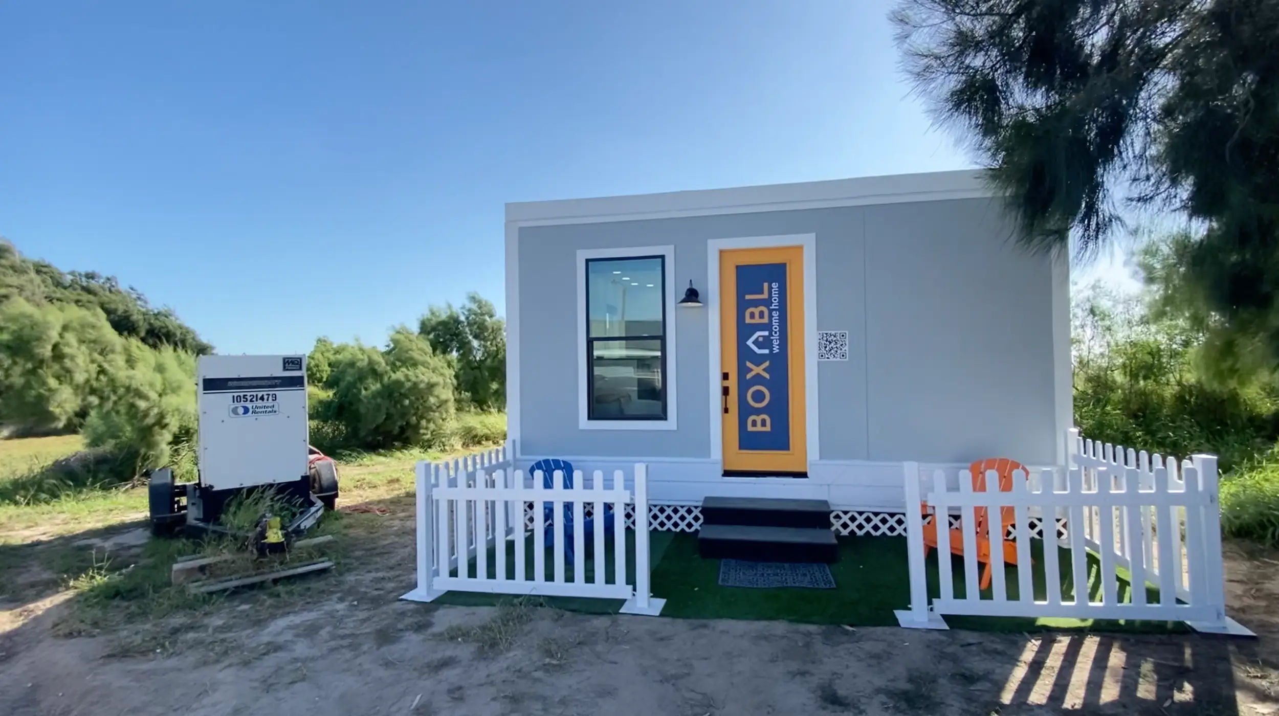 the Casita sitting outside