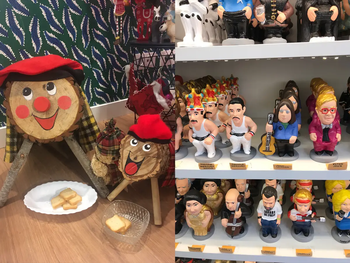 pooping log and pooping figurines in barcelona