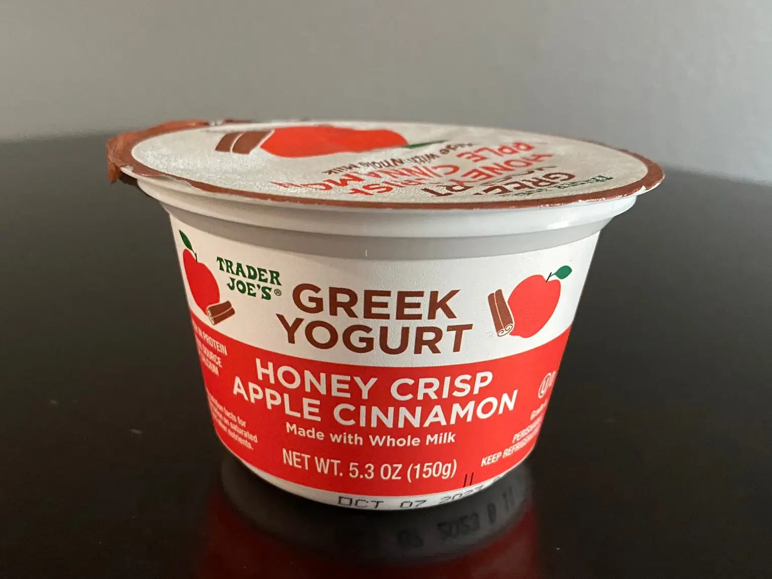 Trader Joe's honey crisp apple cinnamon yogurt
