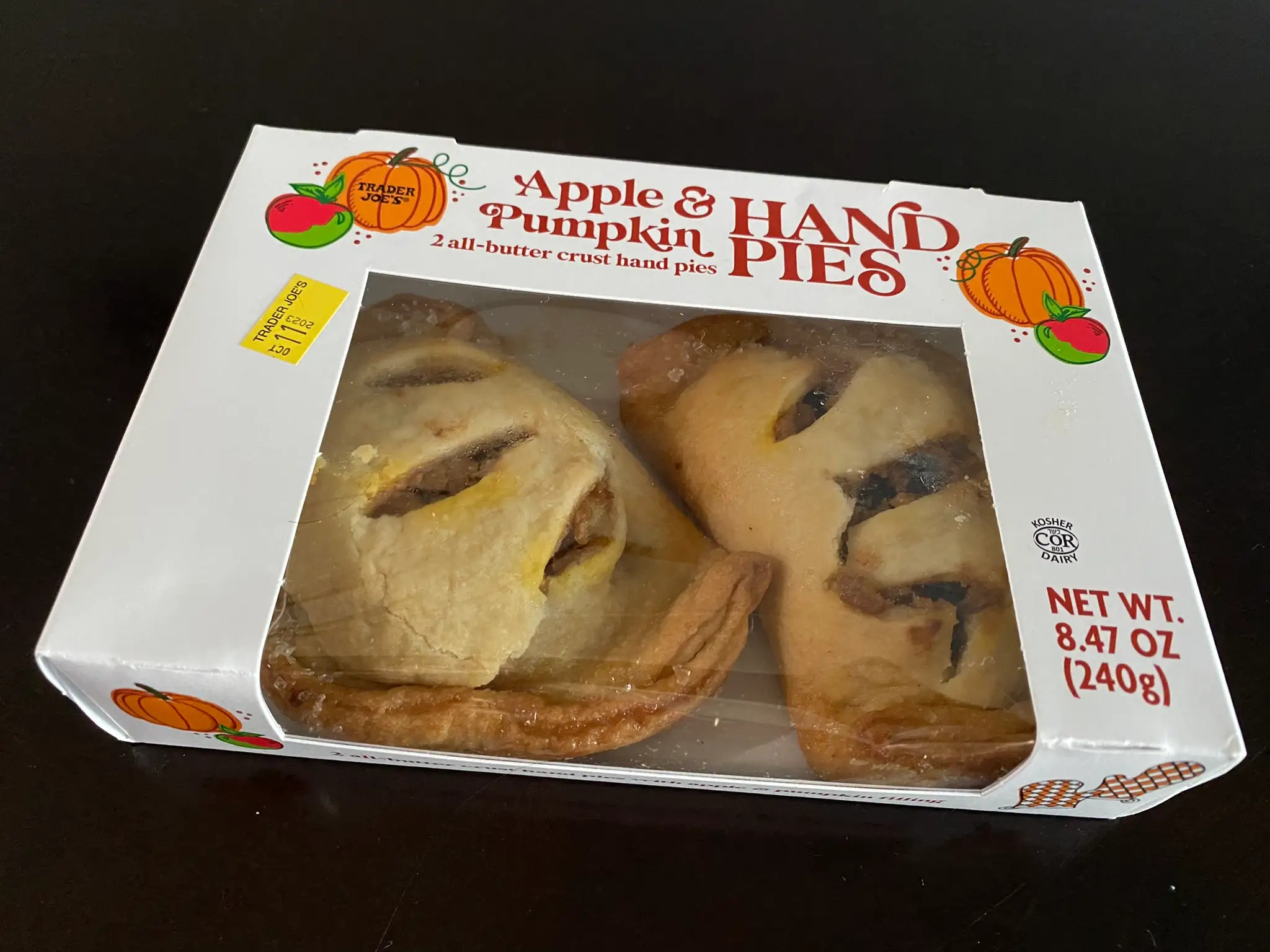 Trader Joe's Apple and pumpkin handpies