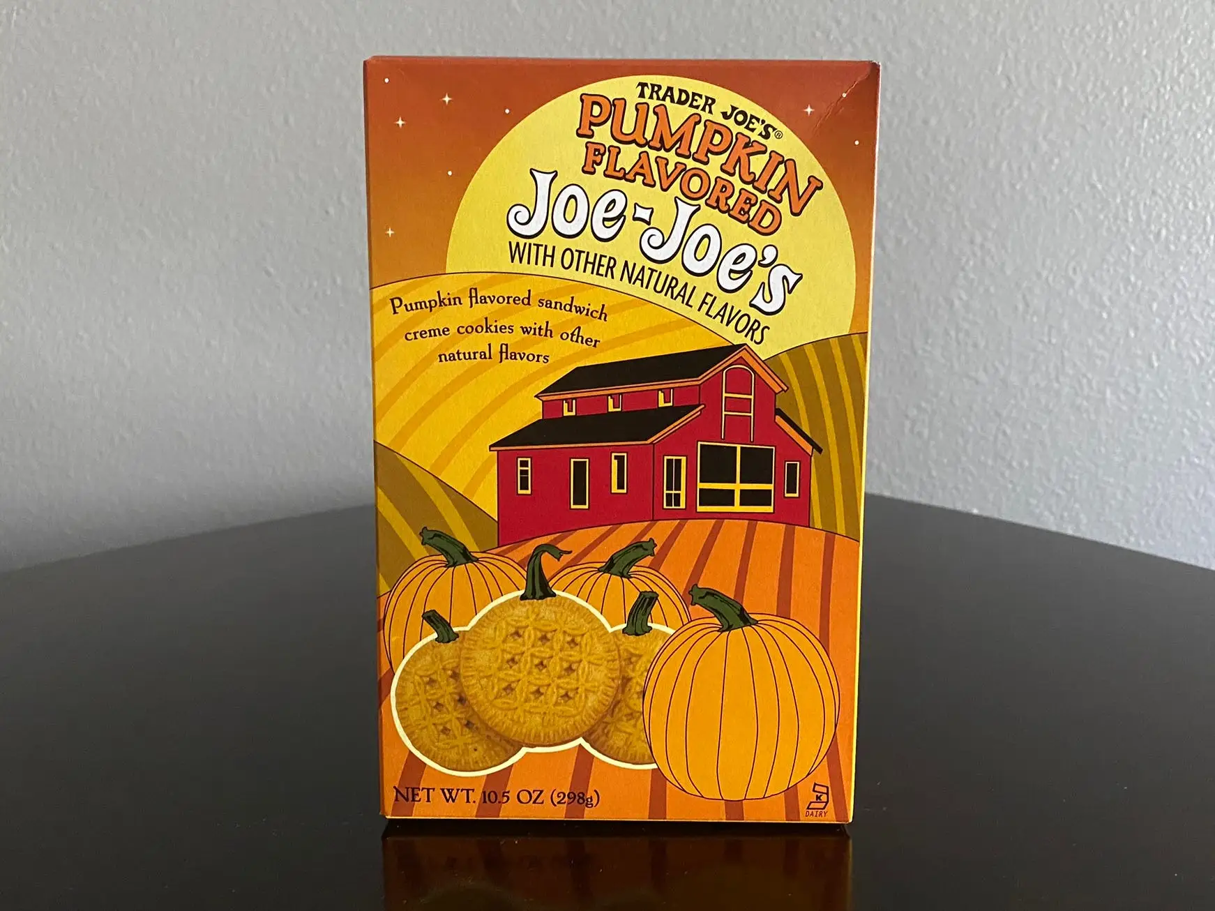 Box of Trader Joe's Pumpkin-flavored Joe-Joes