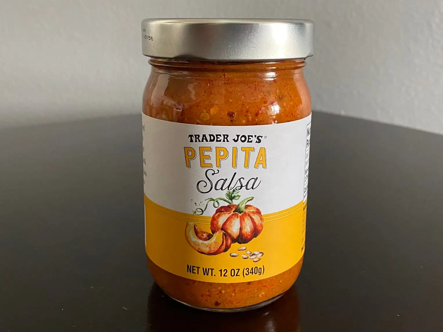 Jar of Trader Joe's pepita salsa