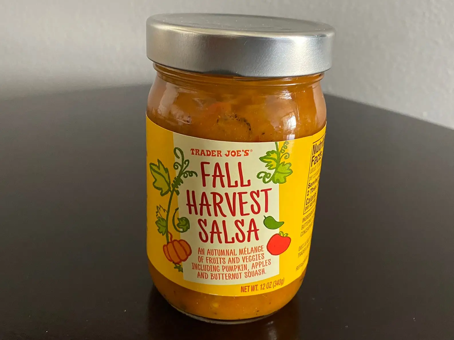 Trader Joe's fall harvest salsa in jar