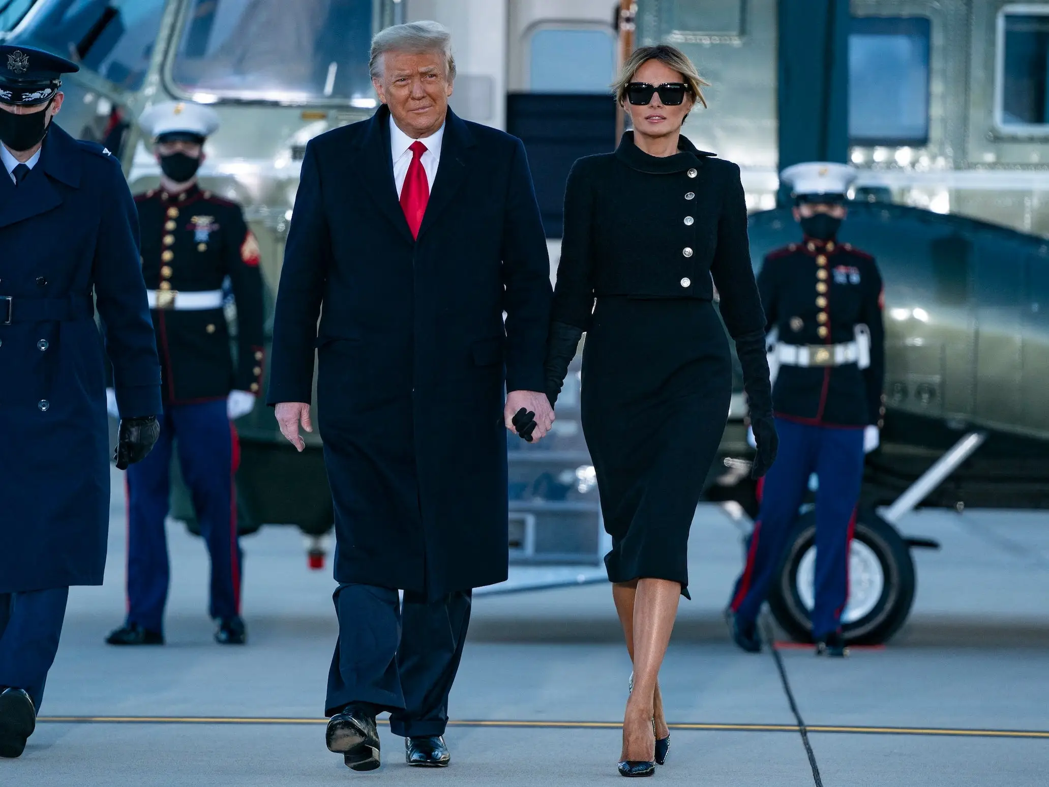 Donald and Melania Trump in January 2021.