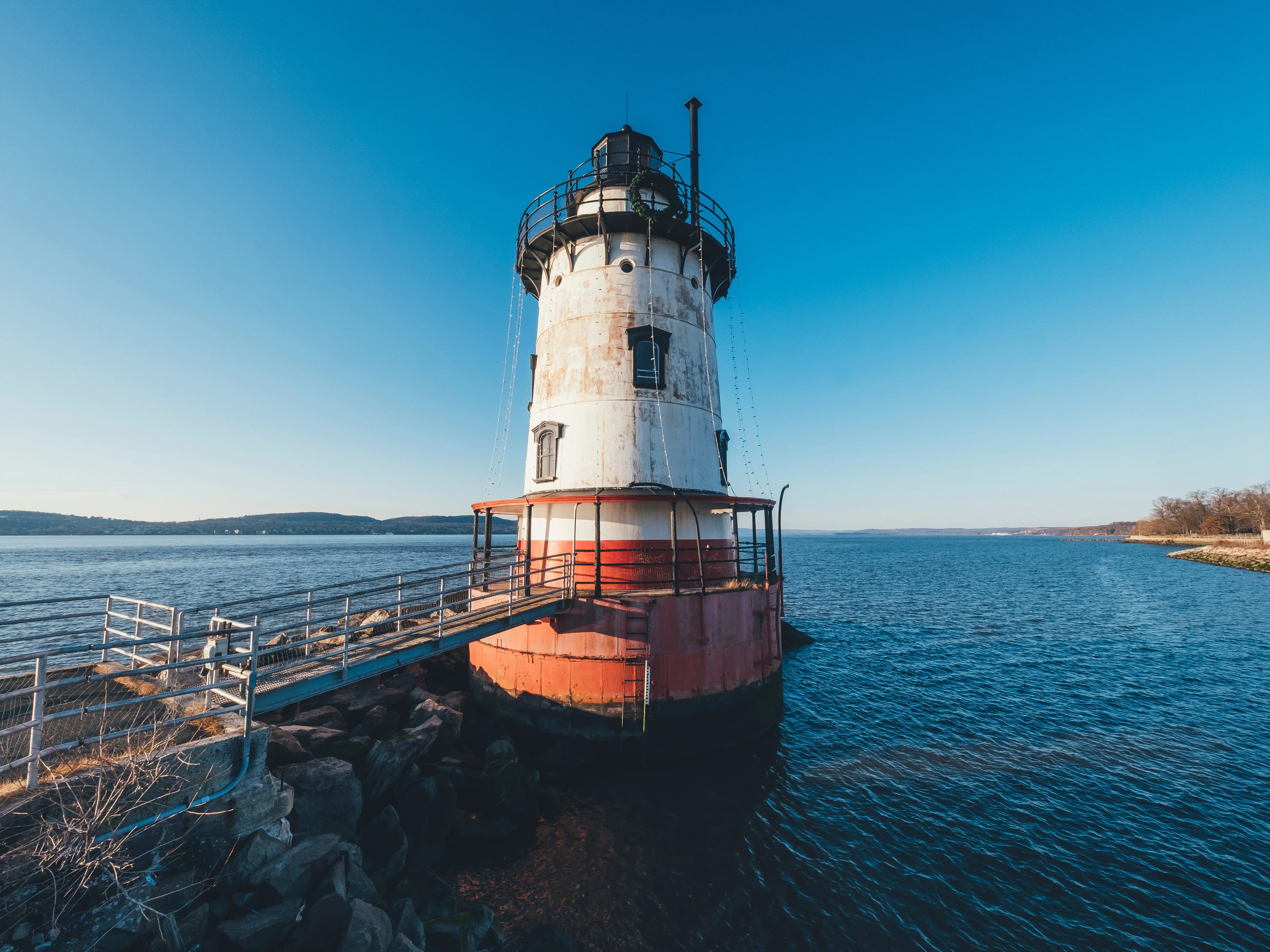 Tarrytown Light, also known as Kingsland Point Light and Sleepy Hollow Light, is a sparkplug lighthouse on the east side of the Hudson River in Sleepy Hollow, New York, United States. It a conical steel structure erected in the 1880s. In 1979 it was listed on the National Register of Historic Places.