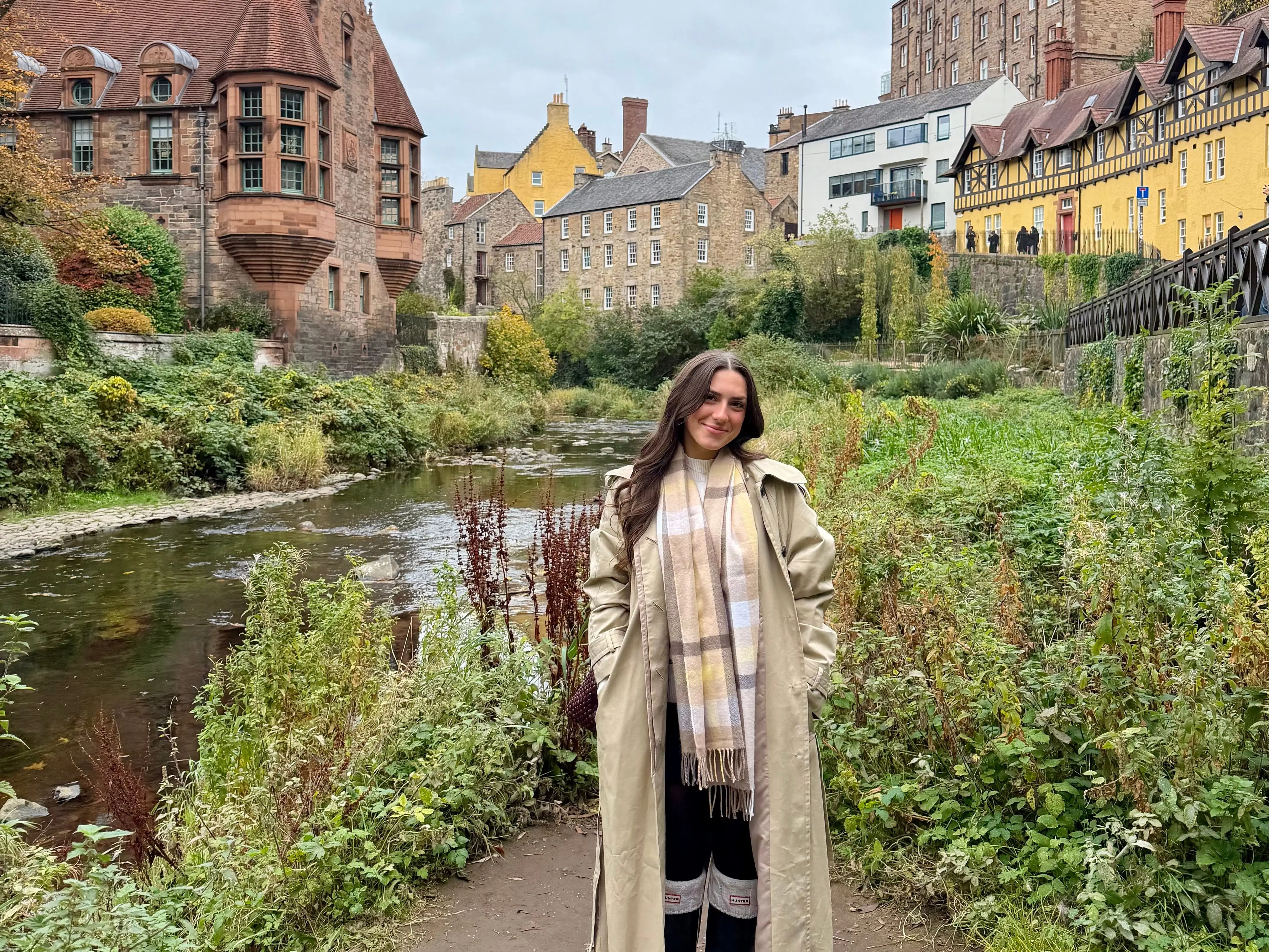 Amanda standing in Dean's Village.