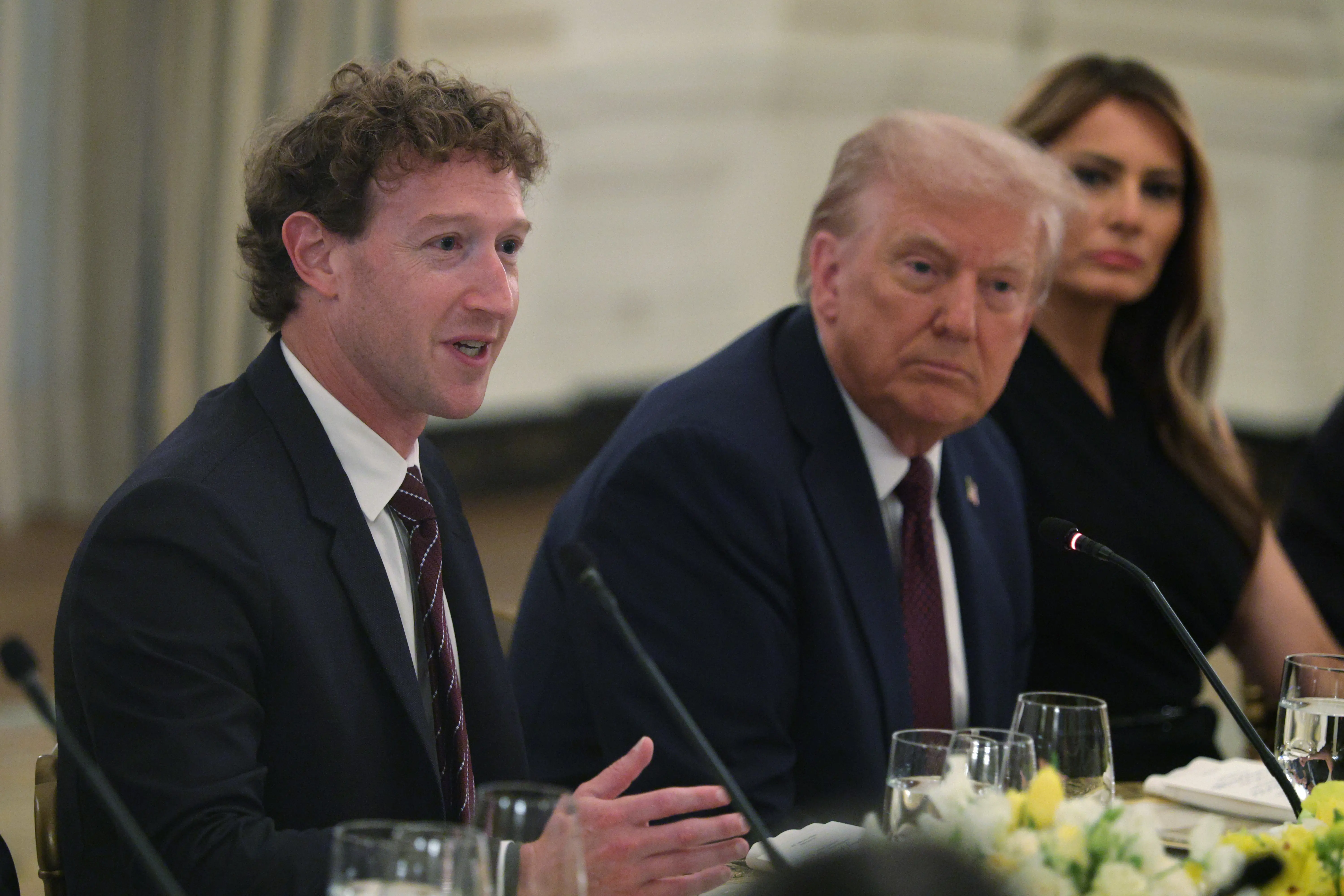 Mark Zuckerberg and Donald Trump