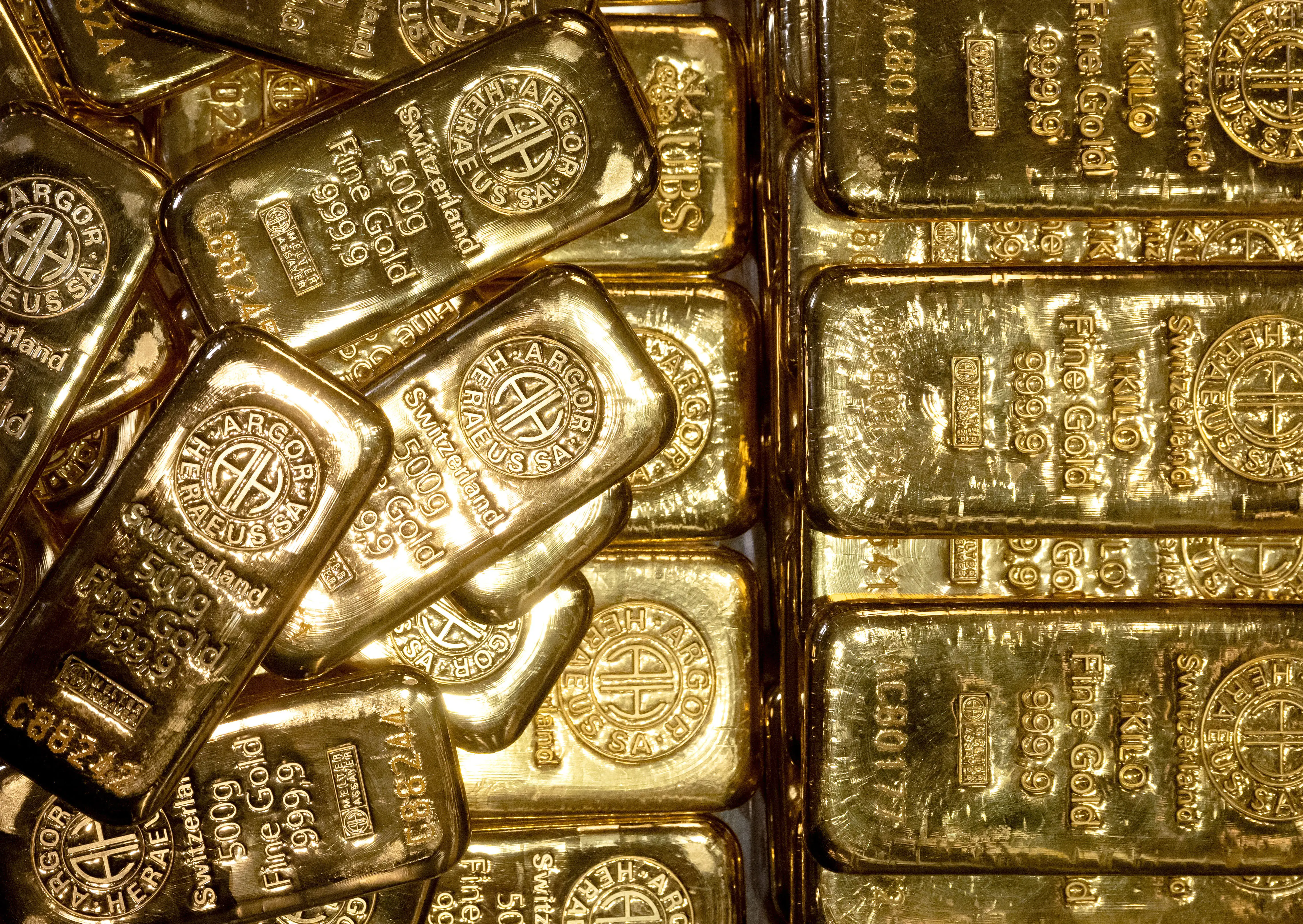 Pile of gold bars
