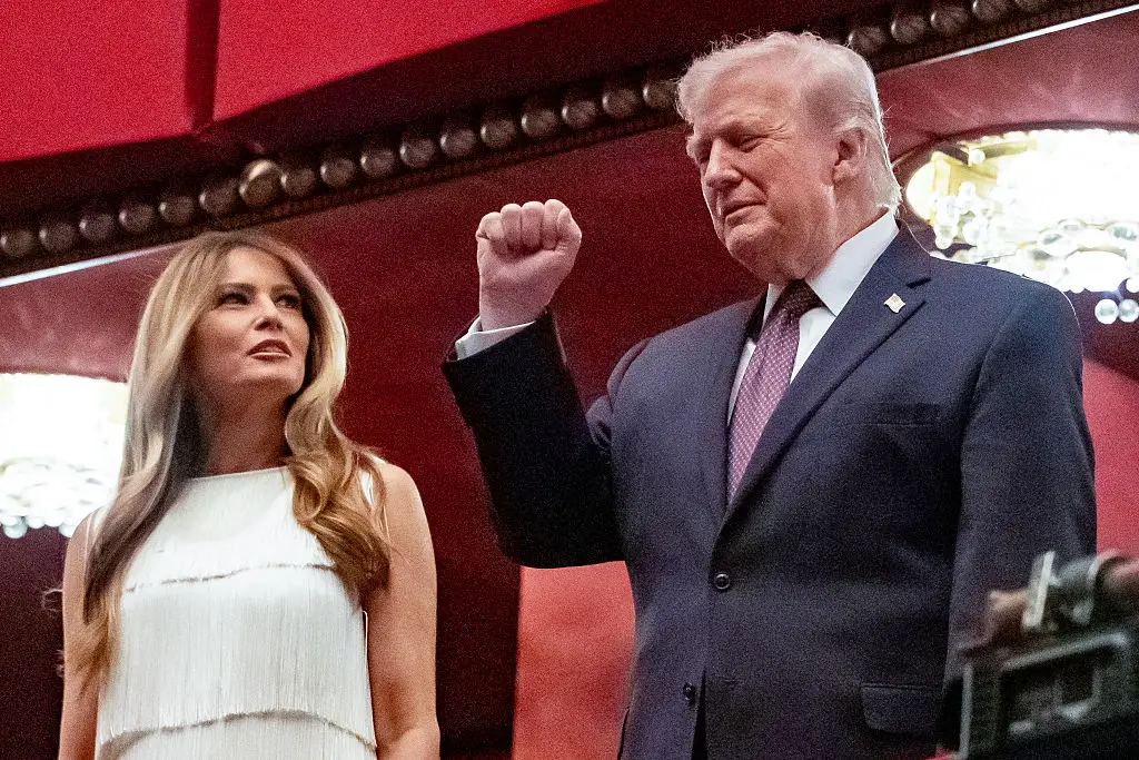 Donald Trump and Melania Trump at 