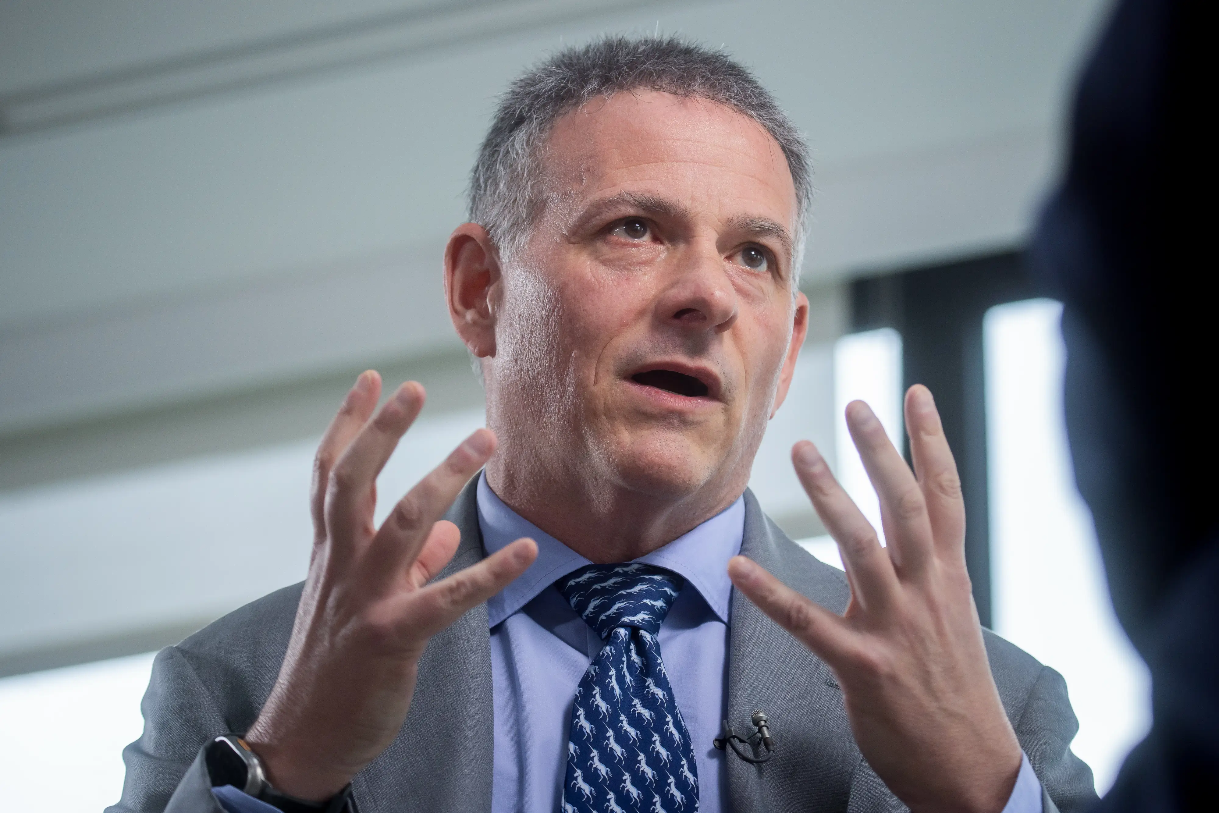Greenlight founder David Einhorn in a gray suit