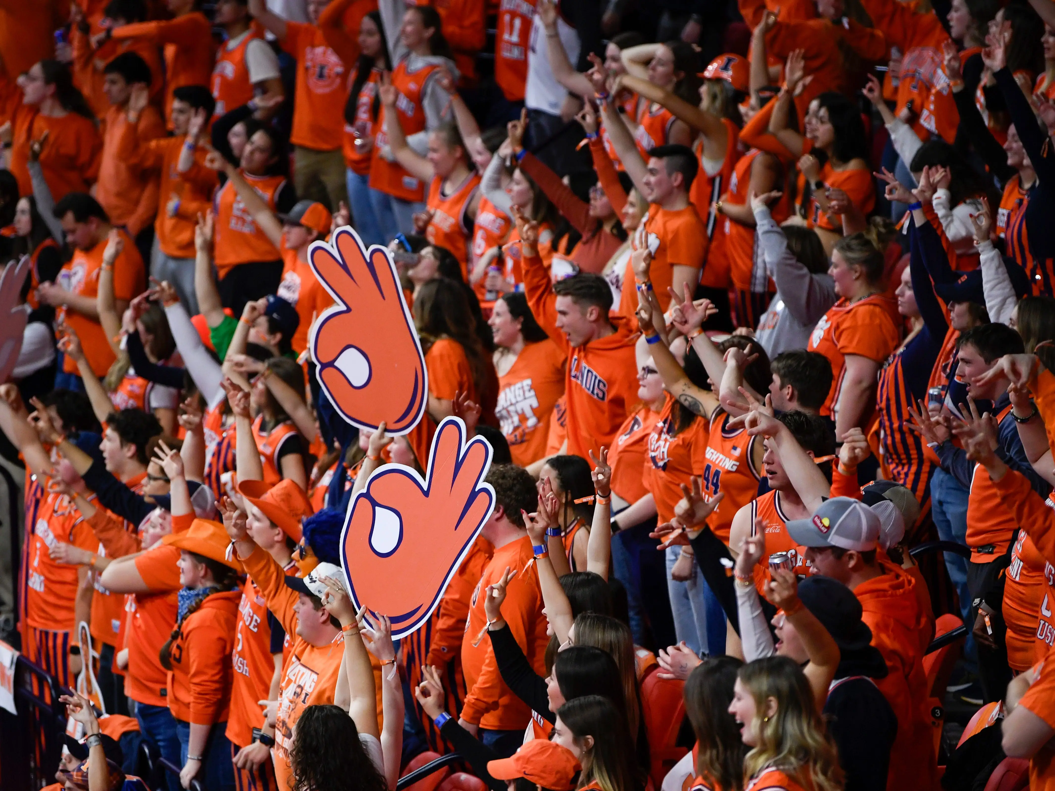 fans at University of Illinois Urbana-Champaign