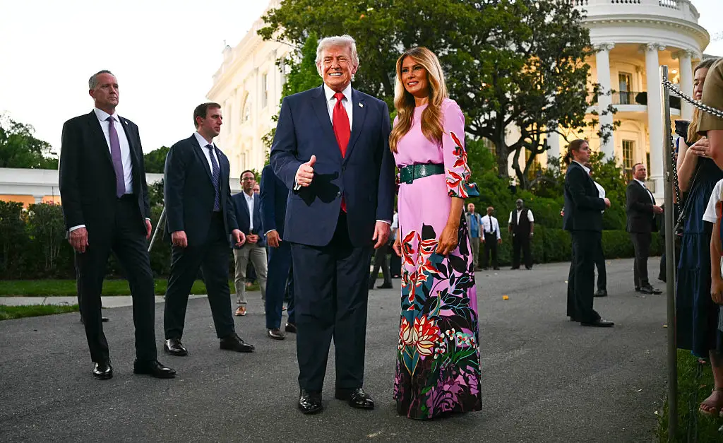 Donald Trump and Melania Trumo at the Congressional Picnic.