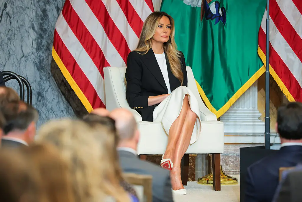 Melania Trump at the US Treasury Department.