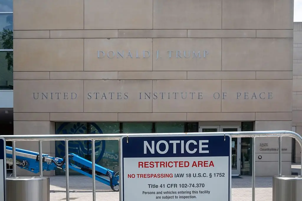 The Donald J. Trump United States Institute of Peace.