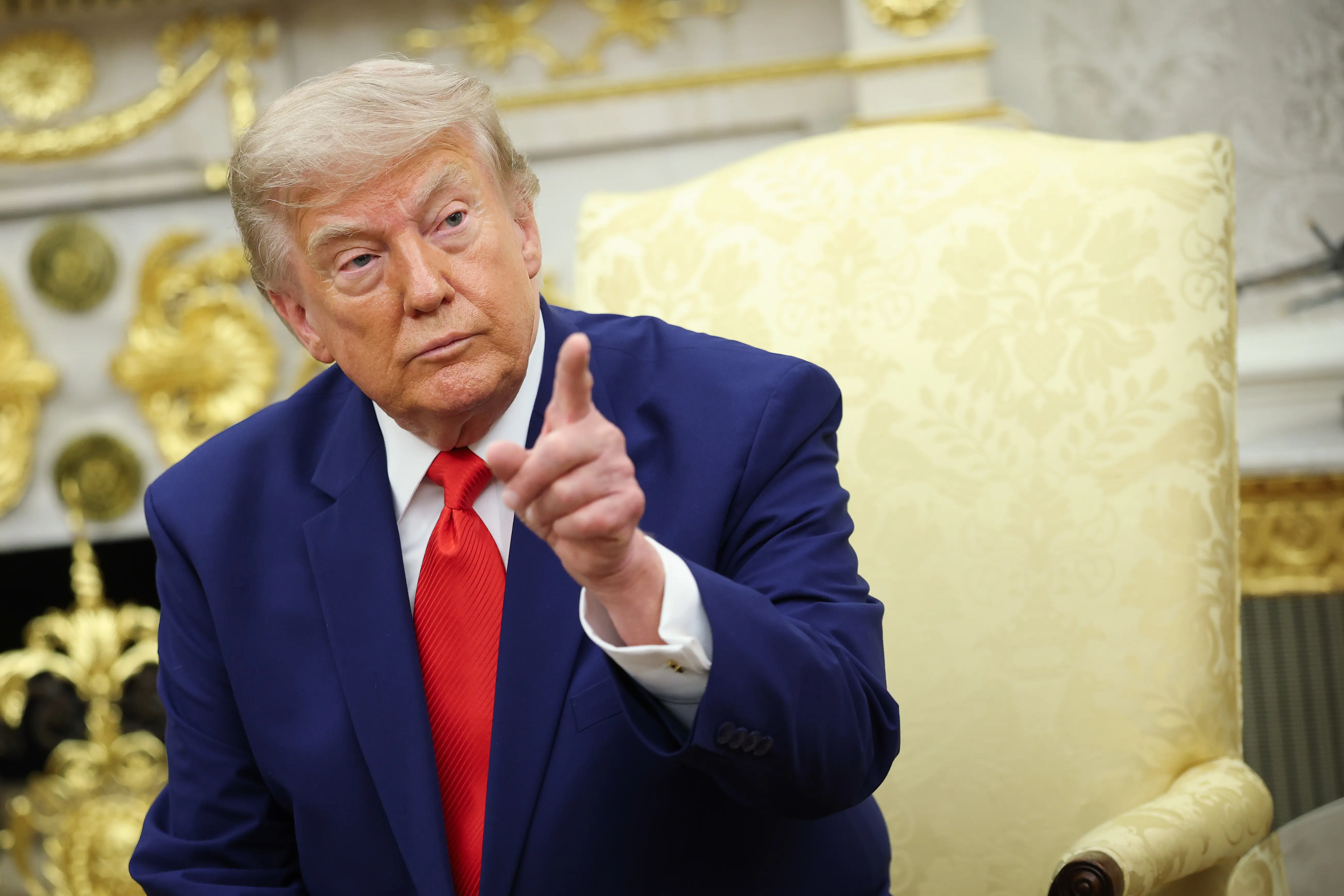 Donald Trump in the Oval Office.