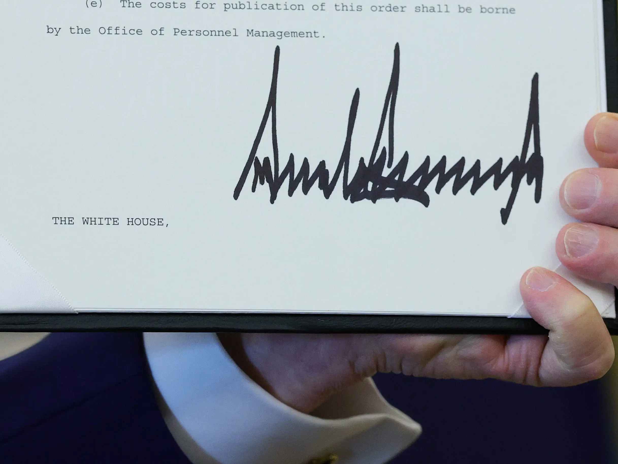 Trump's signature.
