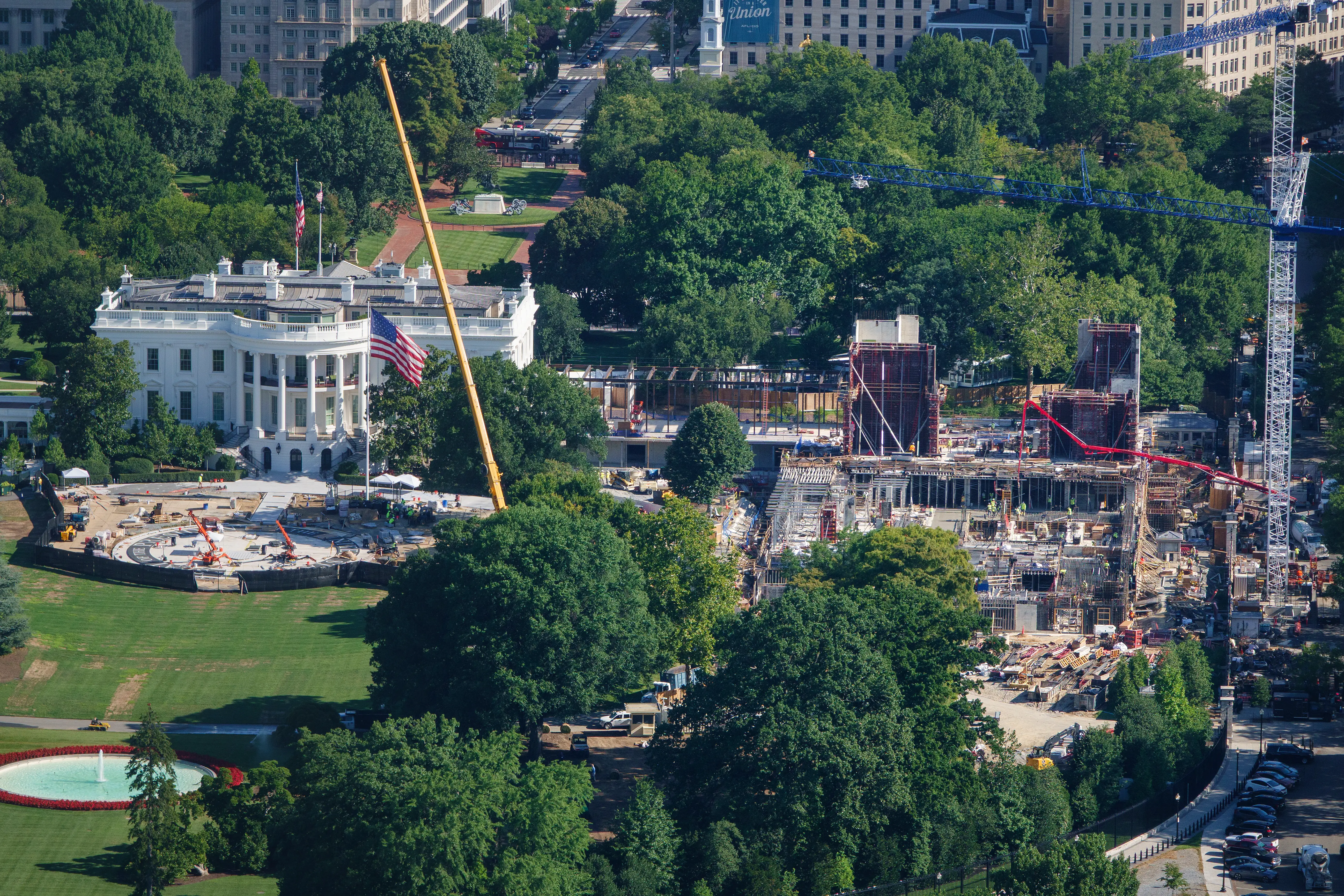 Construction on the new White House ballroom.