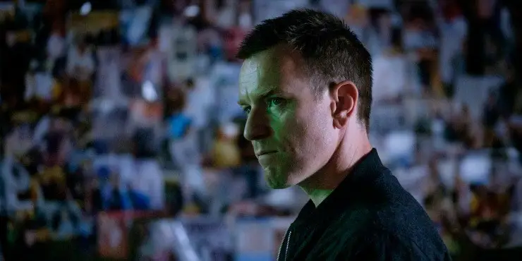 Trainspotting 2 star Ewan McGreror in a dark jacket