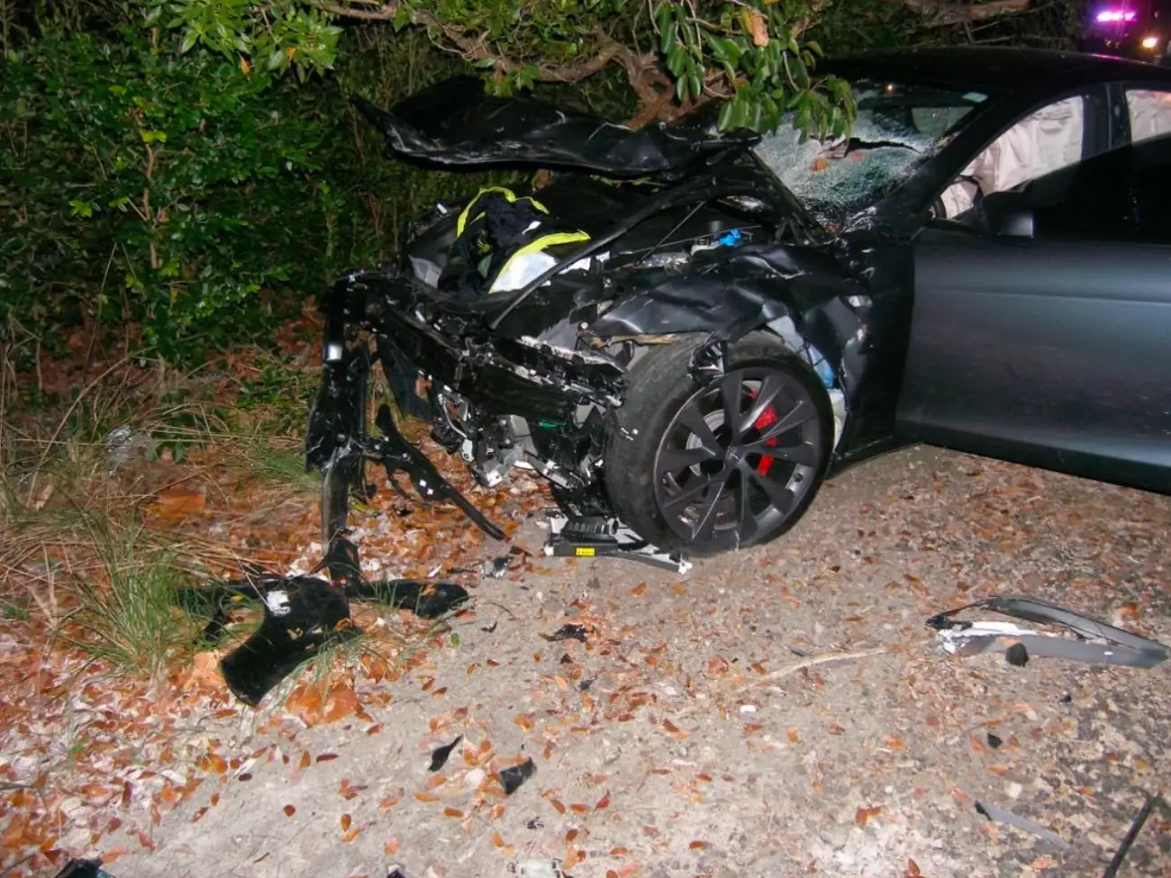A totaled 2019 Tesla Model S