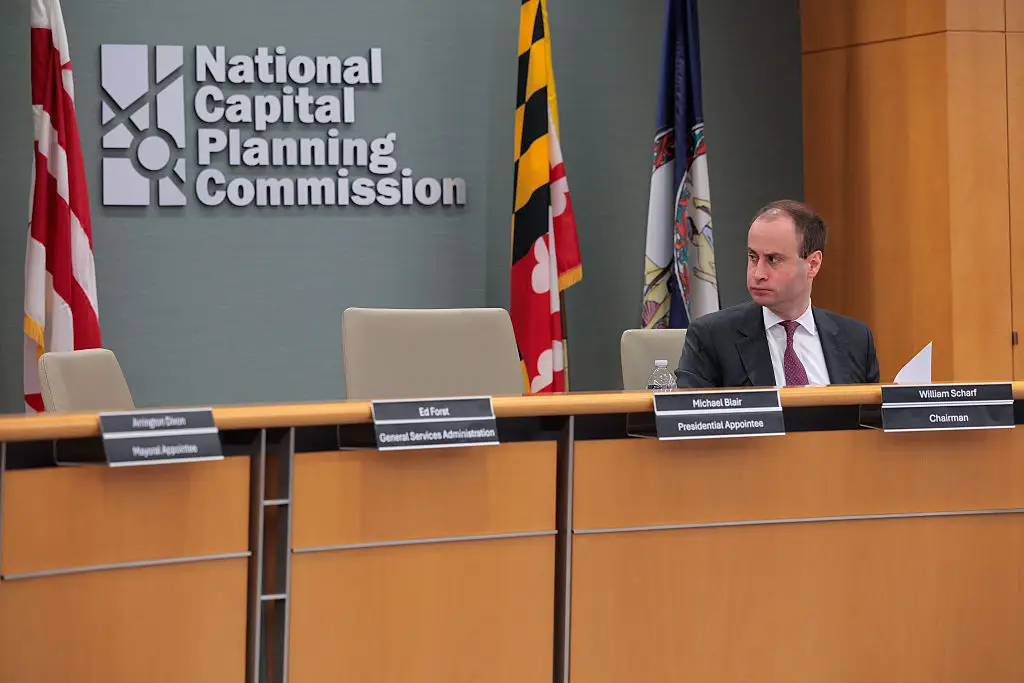 White House Staff Secretary and National Capital Planning Commission Chairman Will Scharf at a commission meeting.