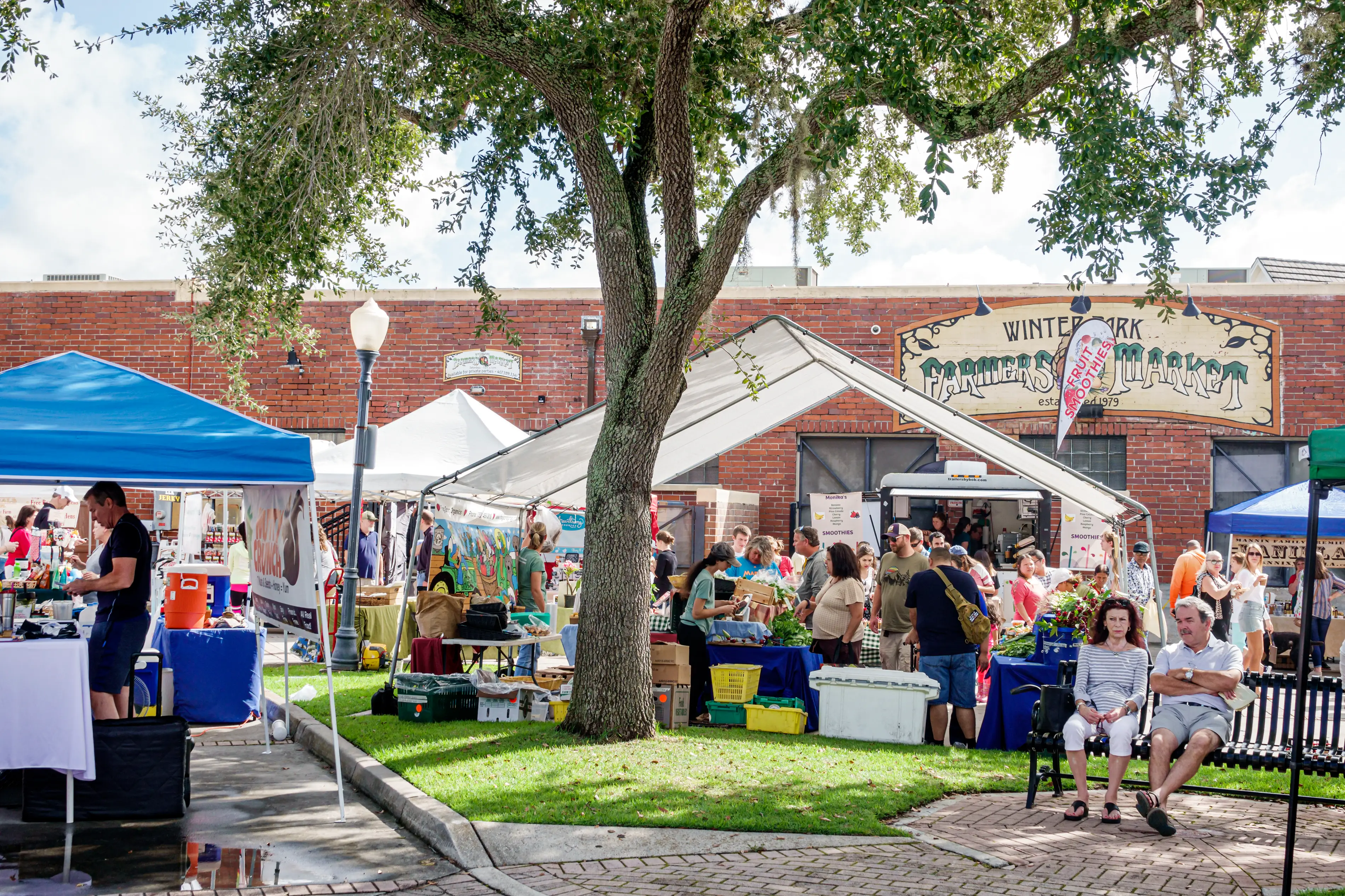 A farmer's market during the daytime.