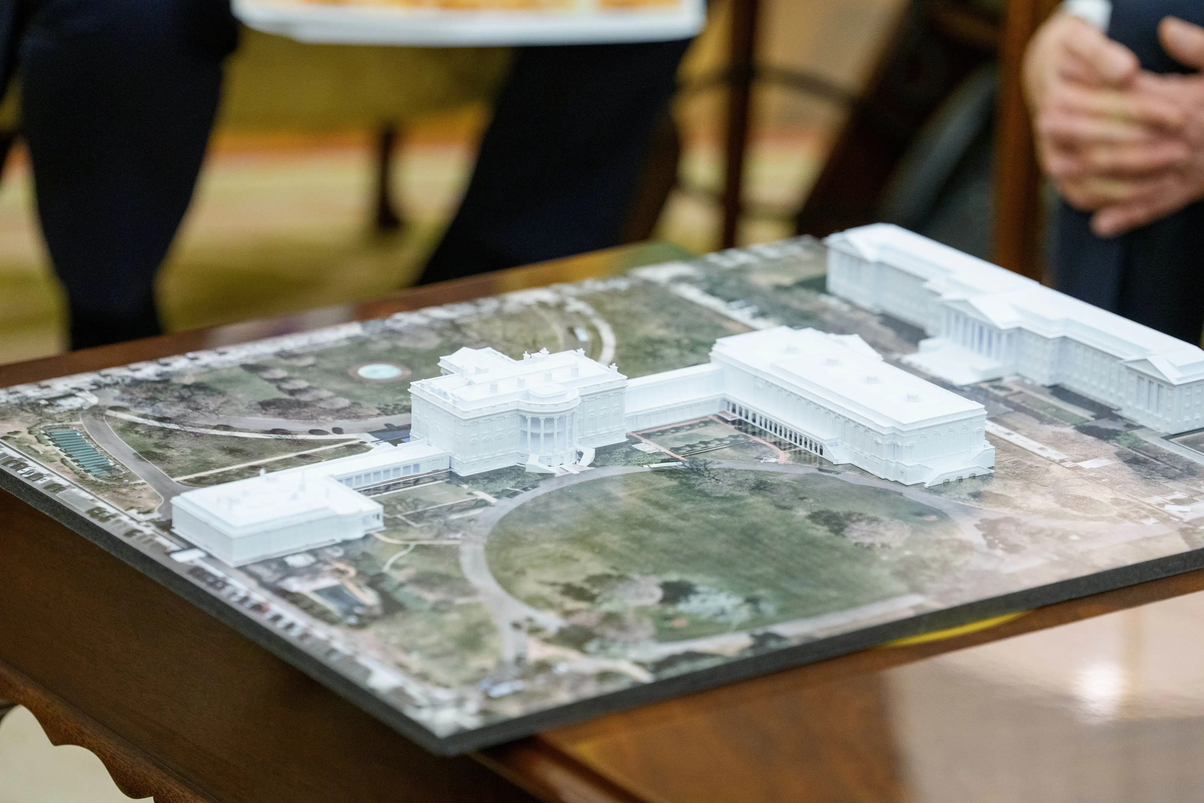 A rendering of President Donald Trump's planned White House ballroom.
