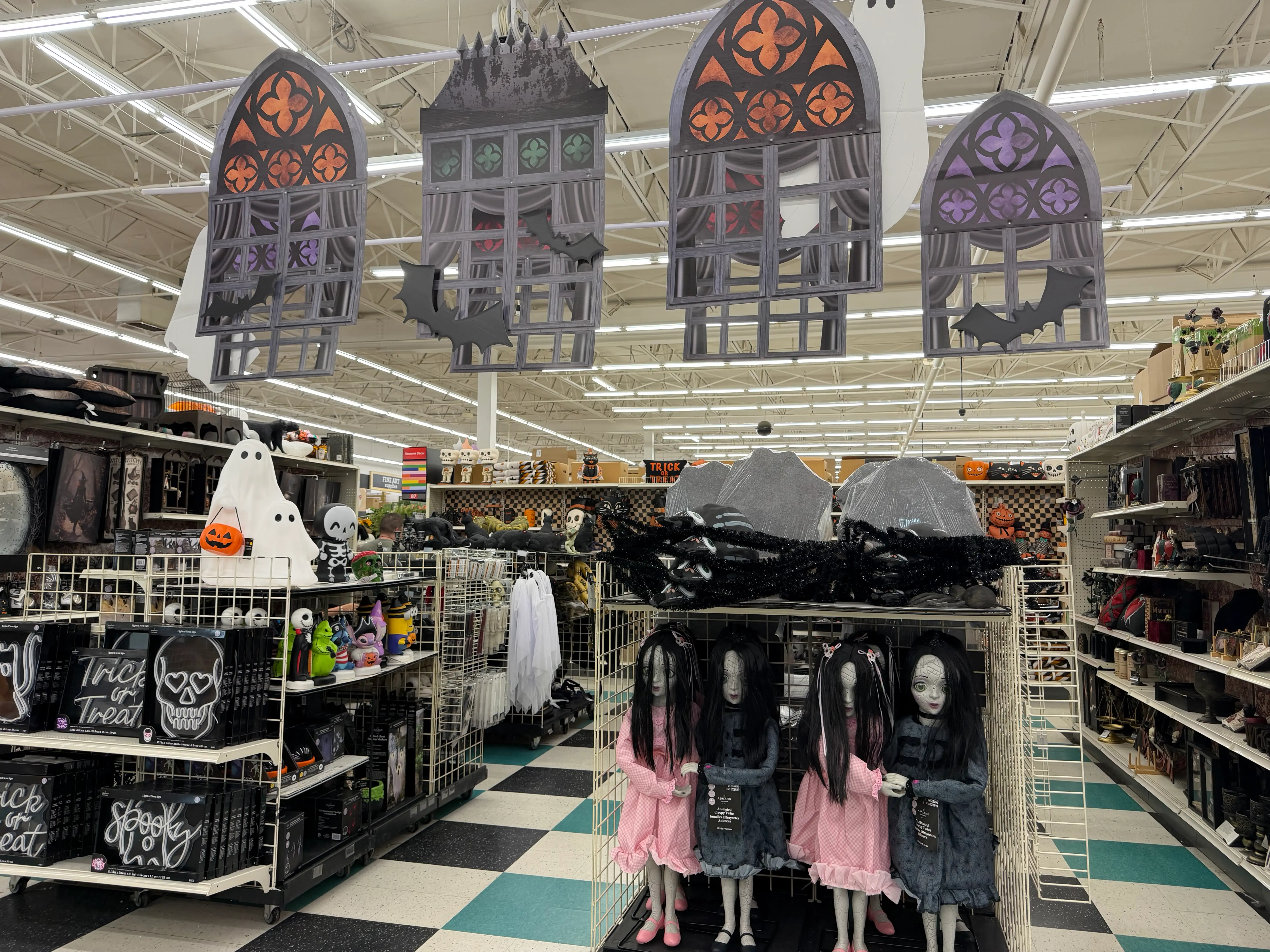 Halloween decorations in a Michaels