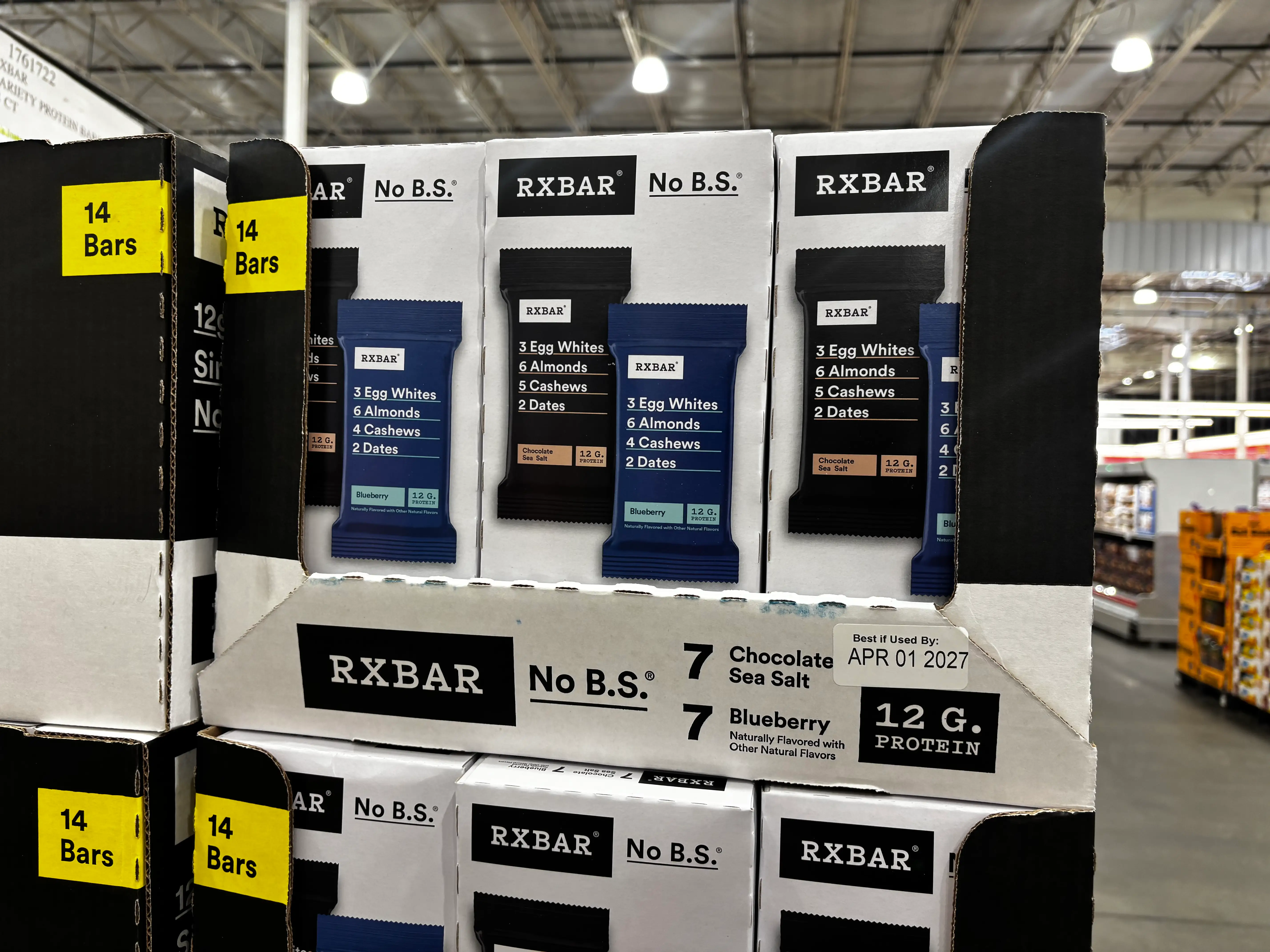 RX Bar boxes at Costco