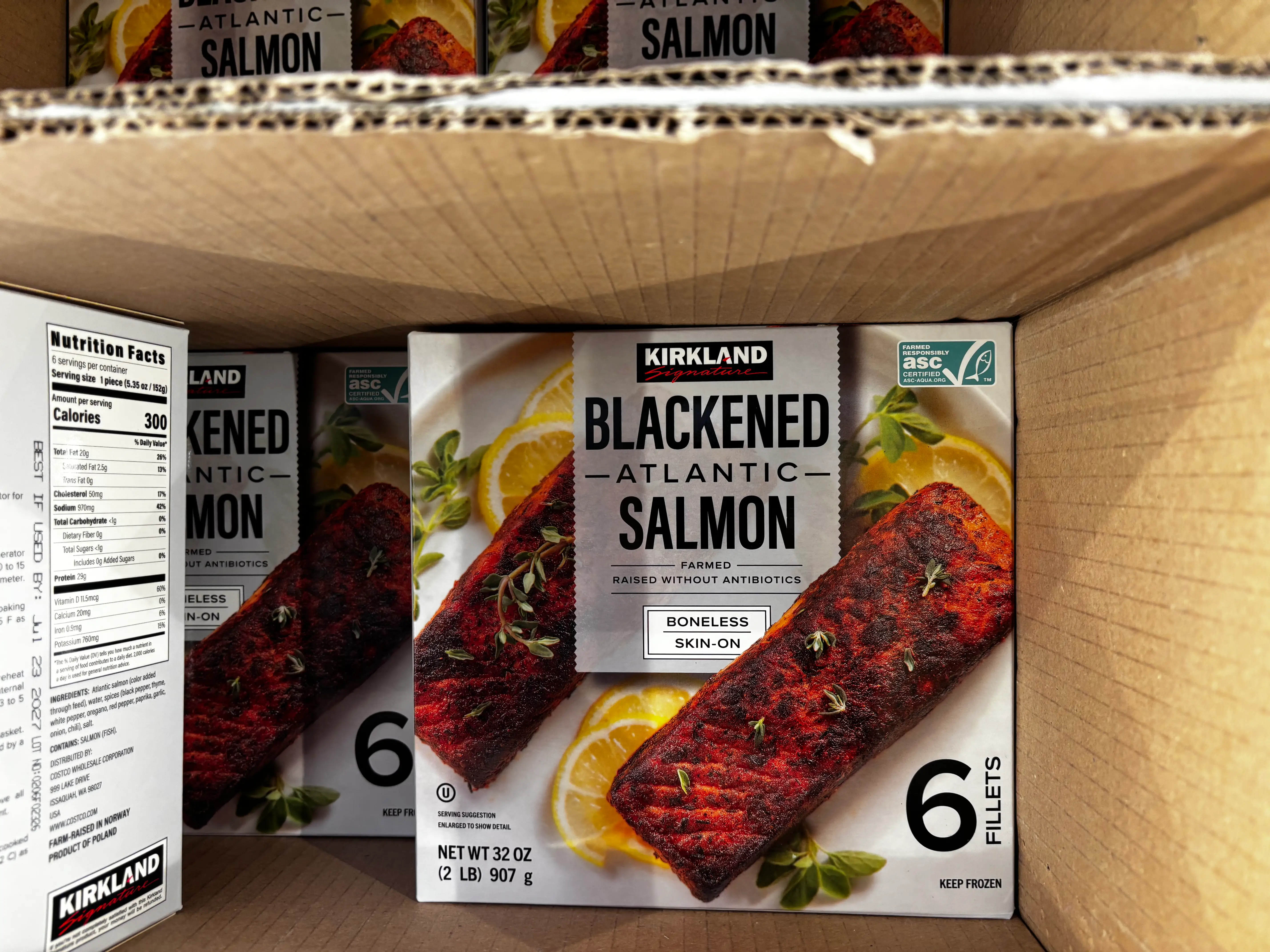 Kirkland Signature blackened salmon at C