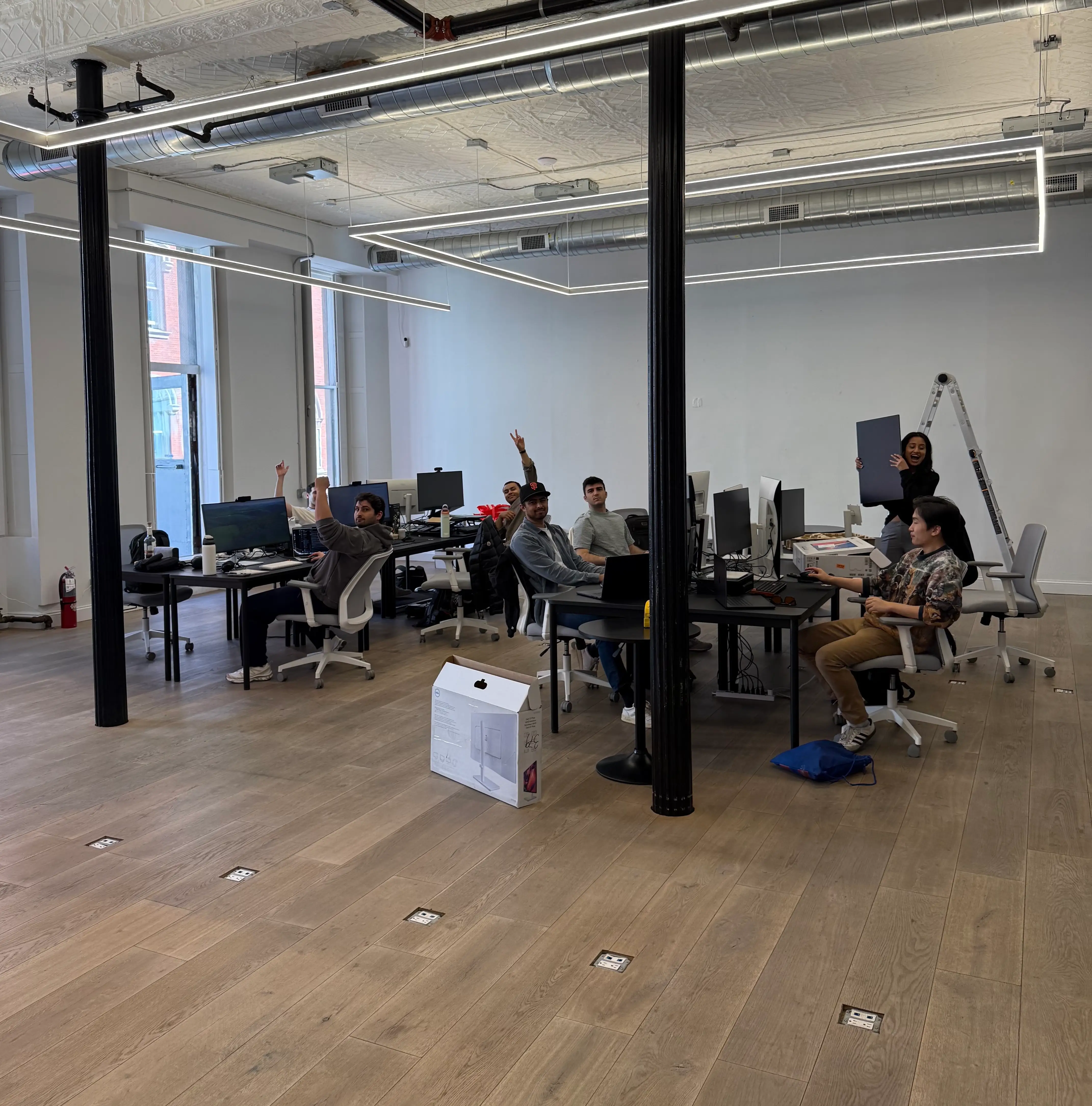 The Petra Labs team is pictured at its SoHo office.
