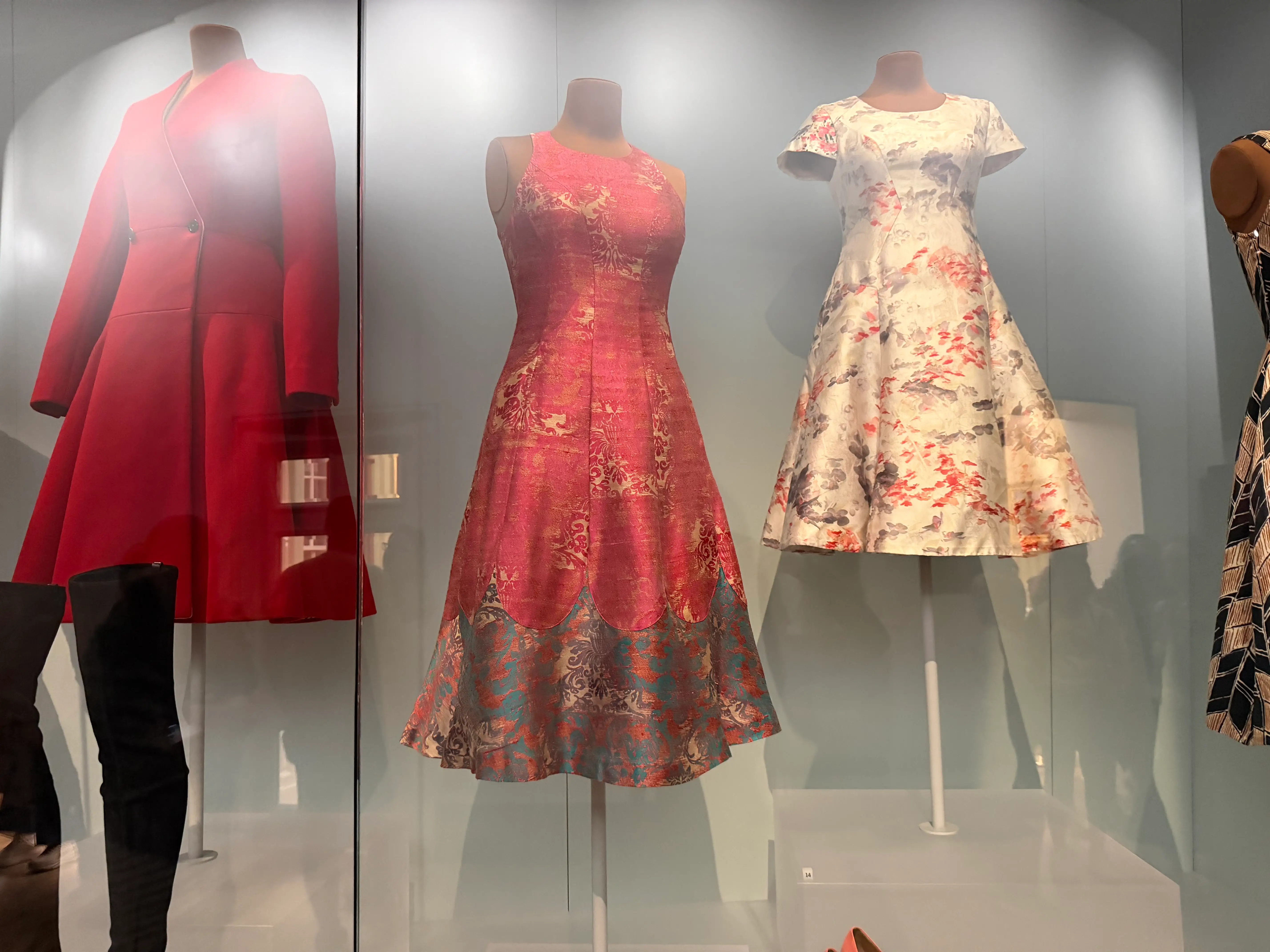 Michelle Obama Tracy Reese dress on display at the Obama Presidential Center in Chicago