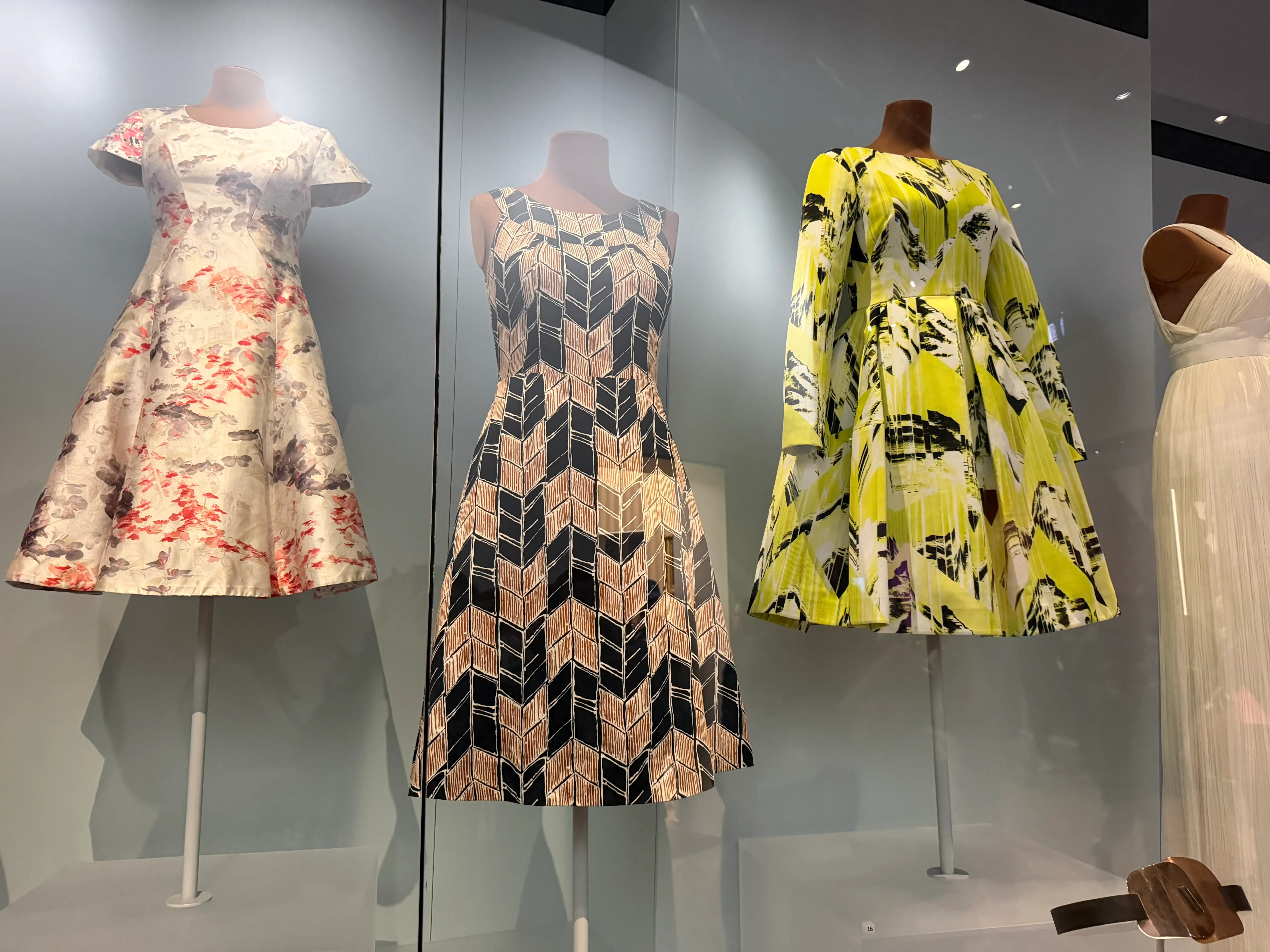 Michelle Obama Merona Target dress on display at the Obama Presidential Center in Chicago