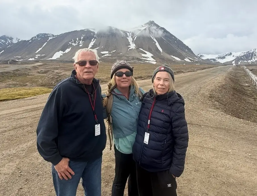 Family posing for photo