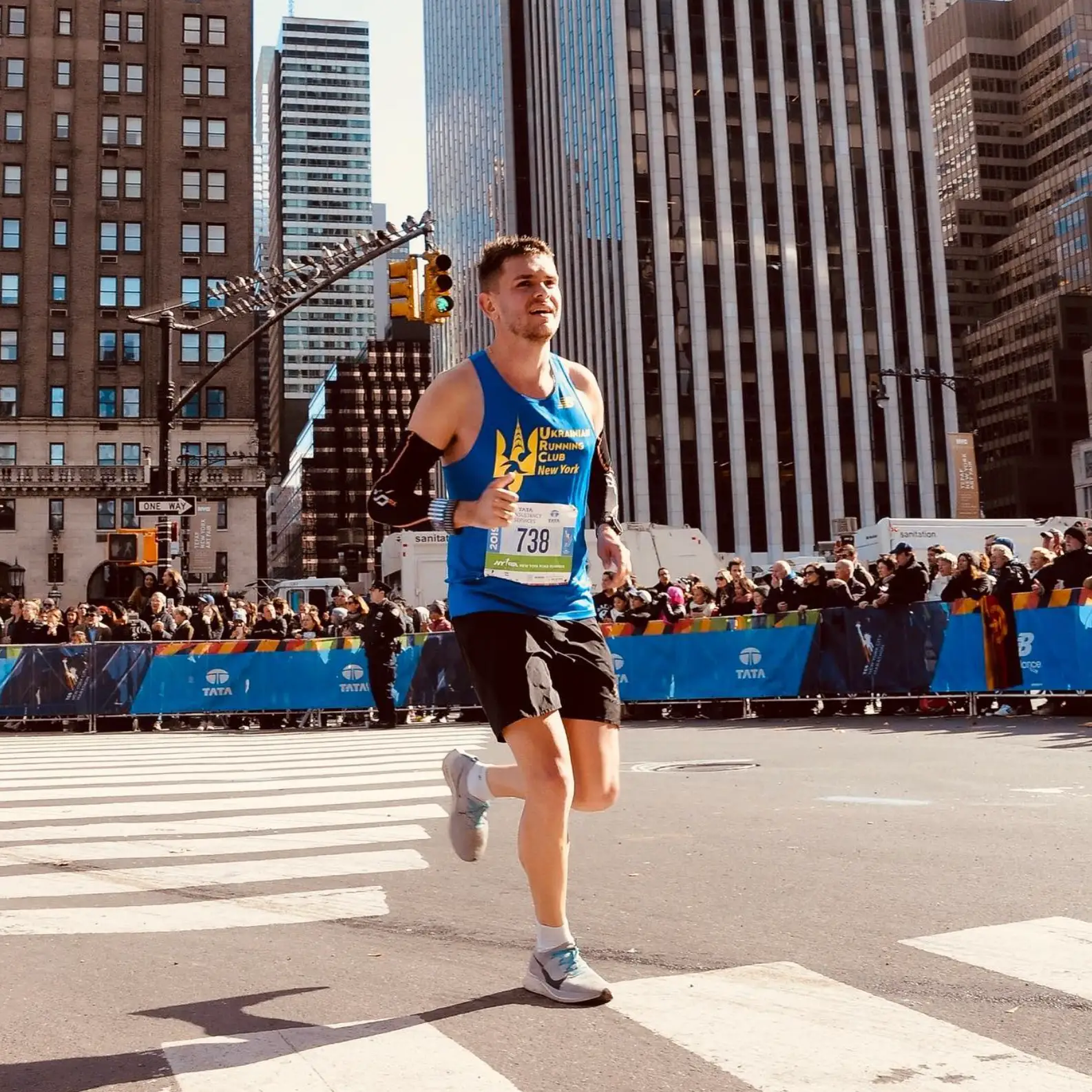 Eugen Godun running NYC Marathon