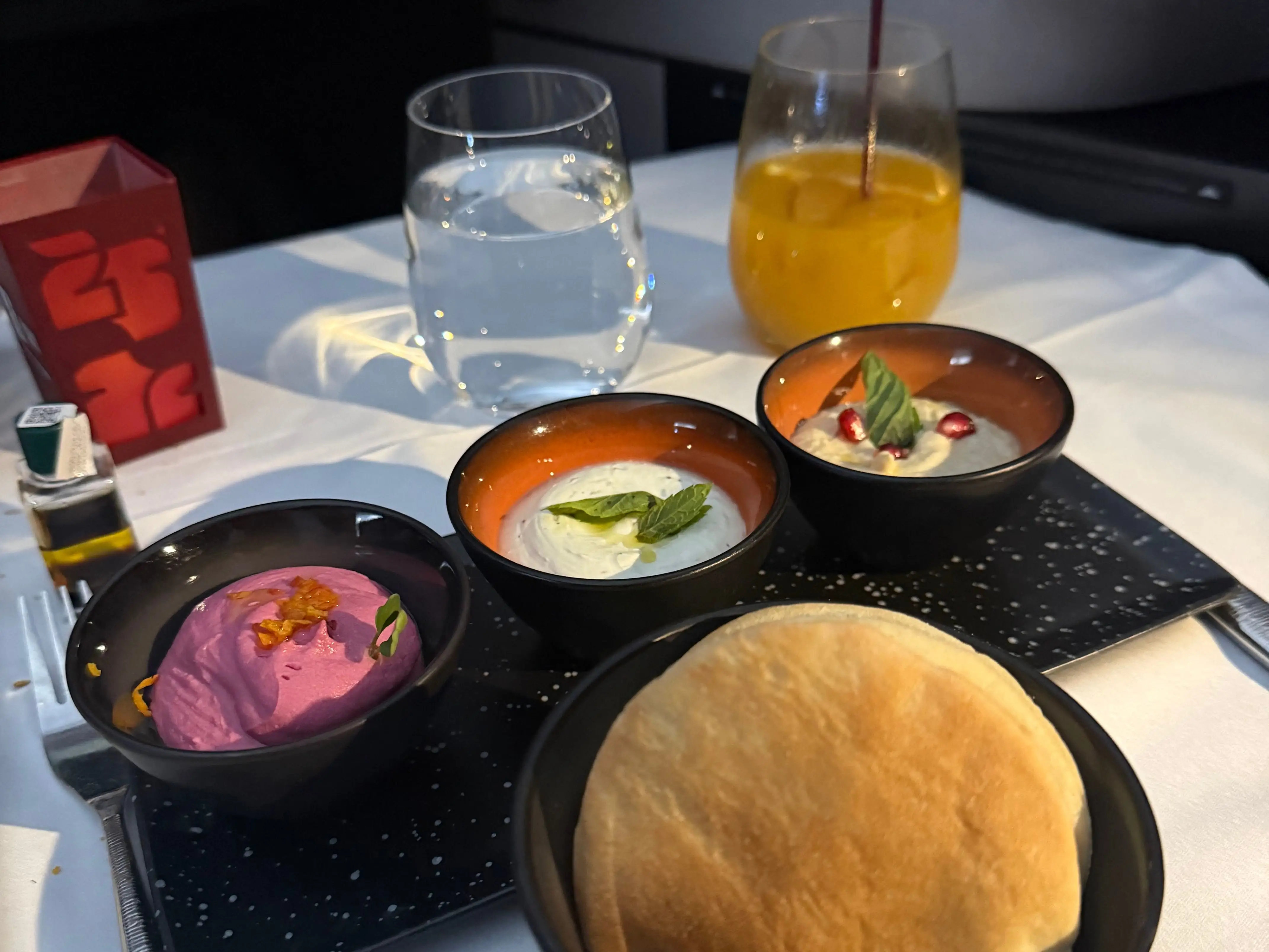 The meal on the A350.