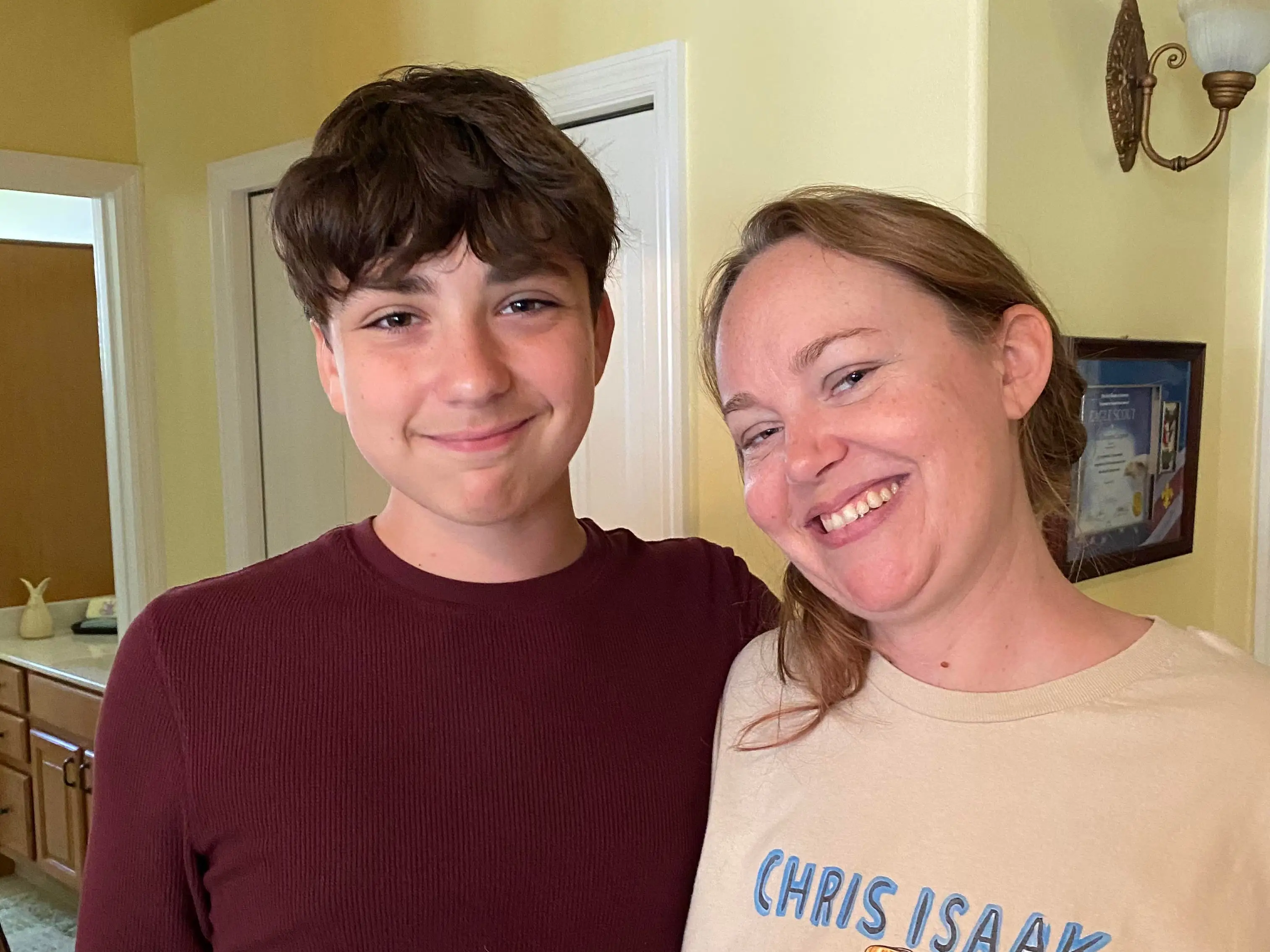 The author and her son.