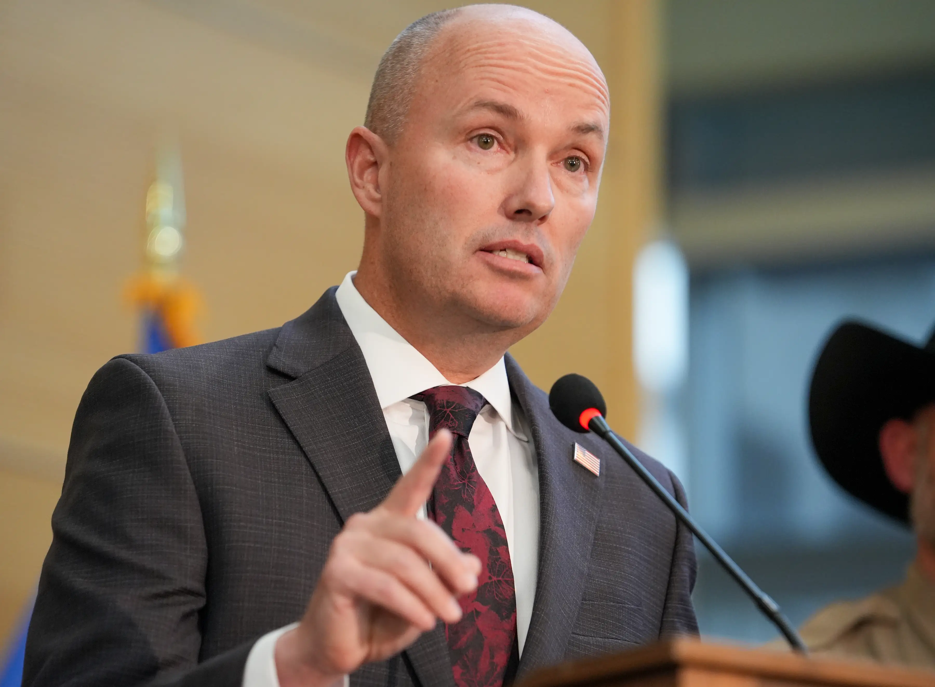 Utah Gov. Spencer Cox speaks during a news conference