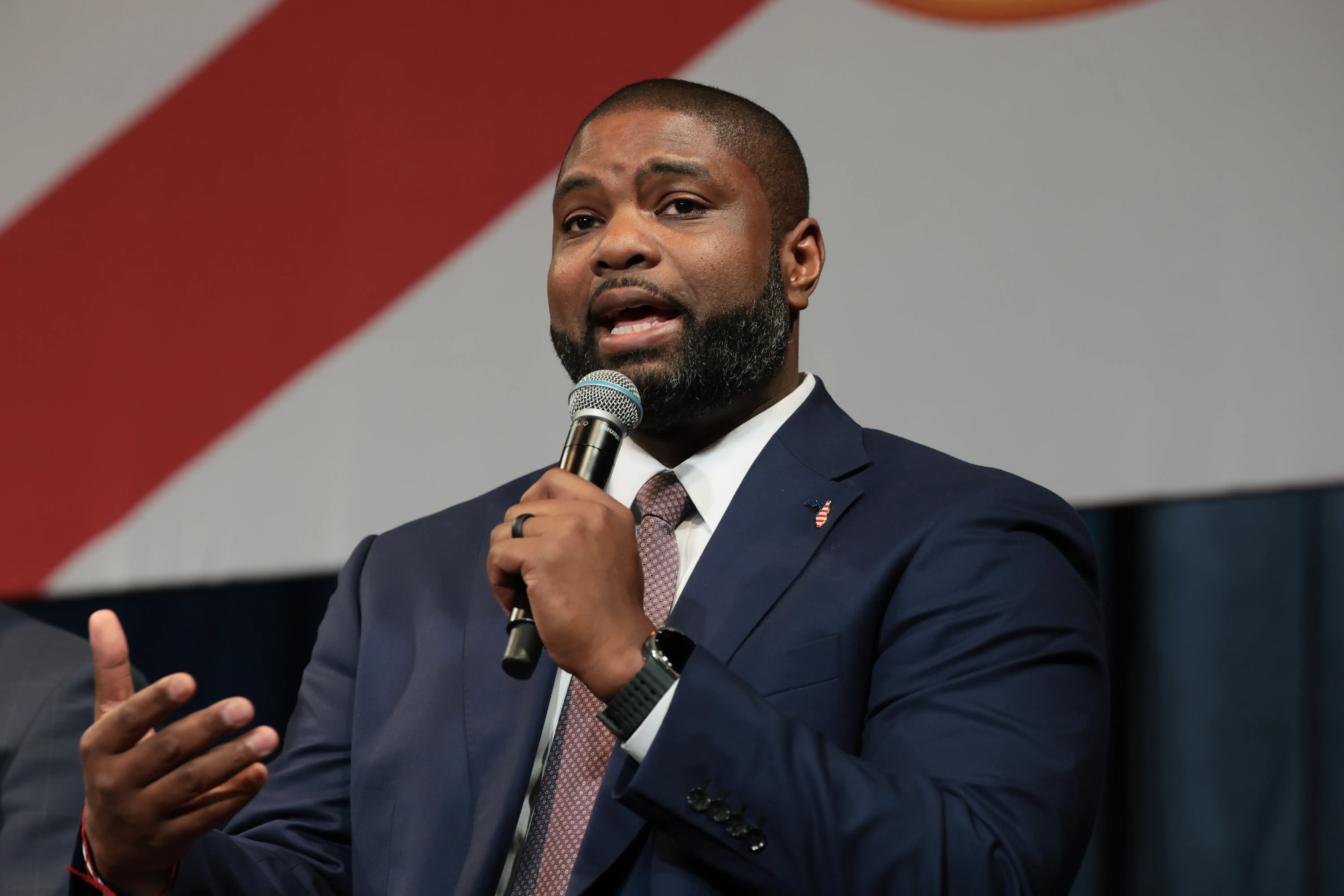 Byron Donalds speaks during an event